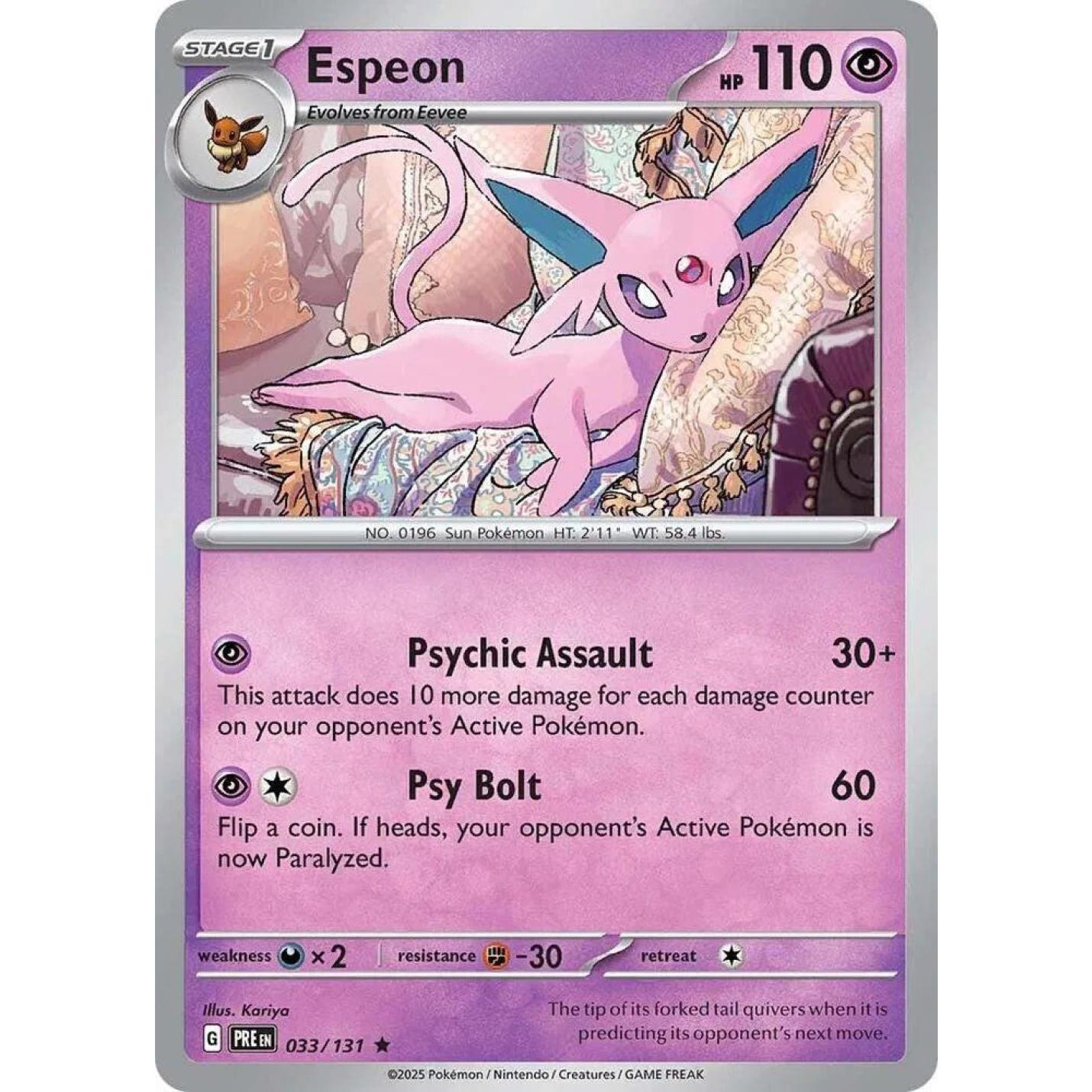 Espeon 033/131 - Prismatic Evolutions - Holofoil