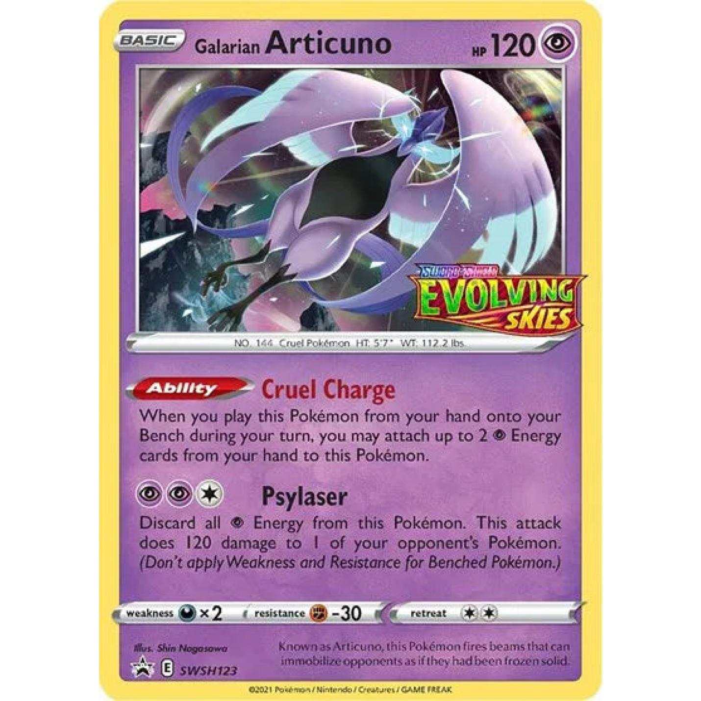 Galarian Articuno (Prerelease) SWSH123 - Sword & Shield Promo - Holofoil