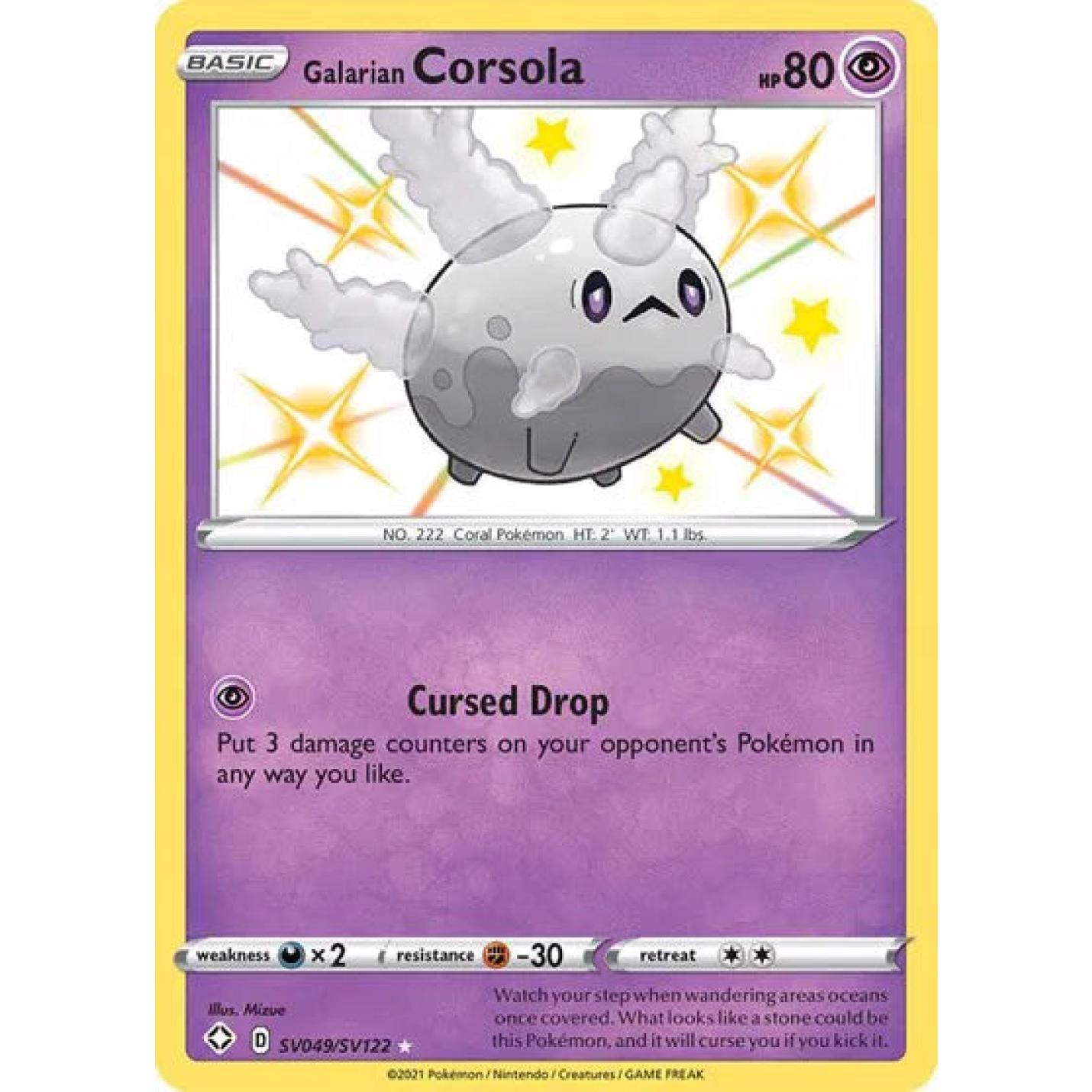 Galarian Corsola SV049/SV122 - Shining Fates: Shiny Vault - Holofoil