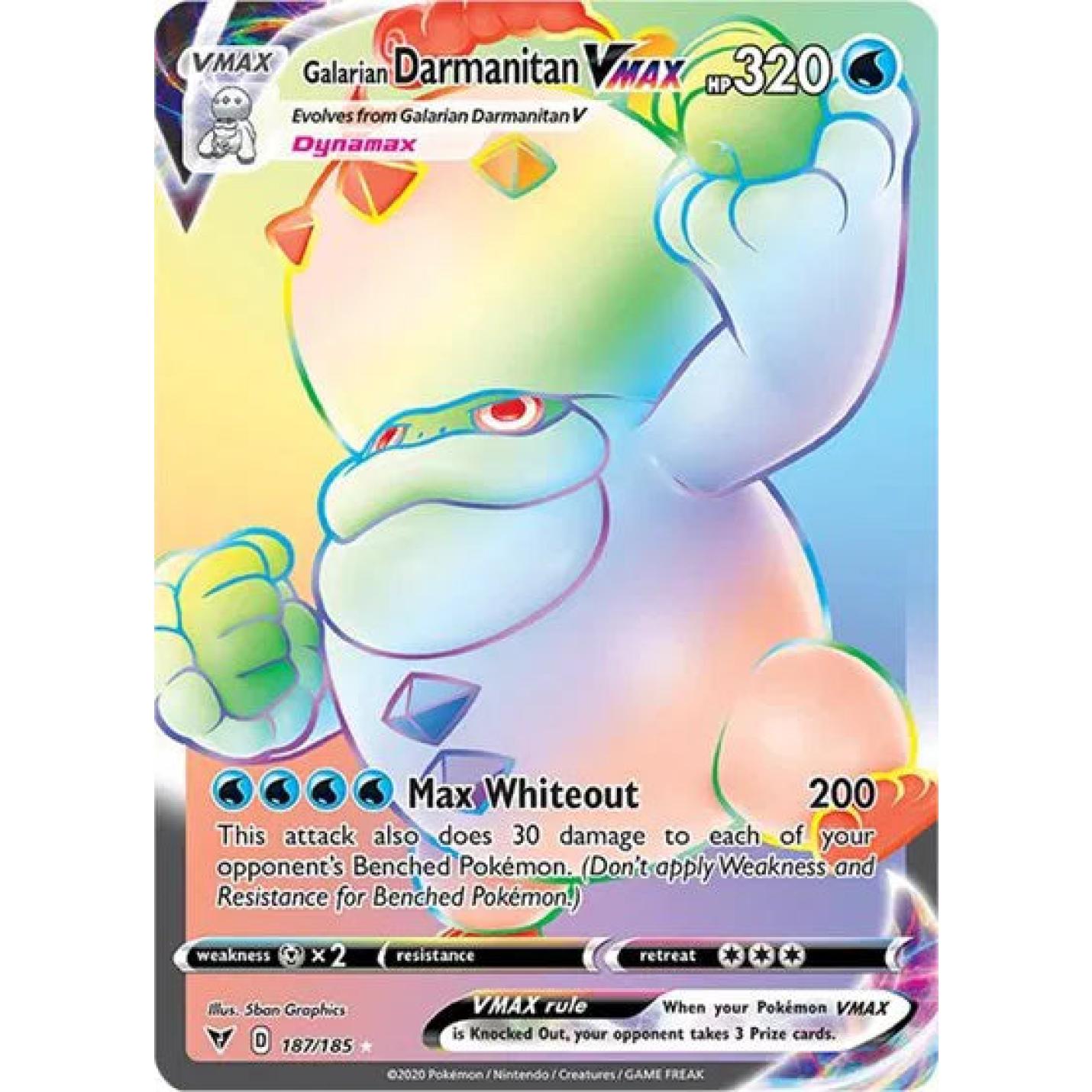 Galarian Darmanitan VMAX 187/185 - Vivid Voltage - Holofoil