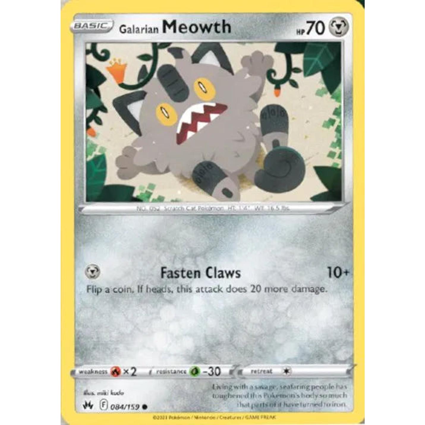 Galarian Meowth 084/159 - Crown Zenith - Normal
