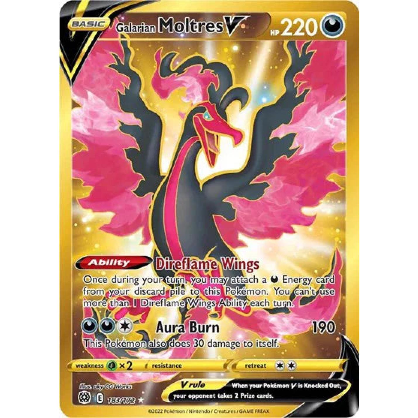 Galarian Moltres V 183/172 - Brilliant Stars - Holofoil