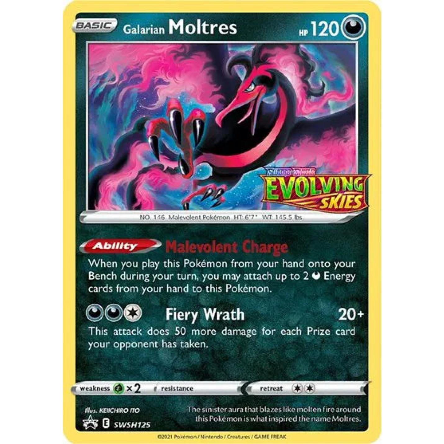 Galarian Moltres (Prerelease) SWSH125 - Sword & Shield Promo - Holofoil
