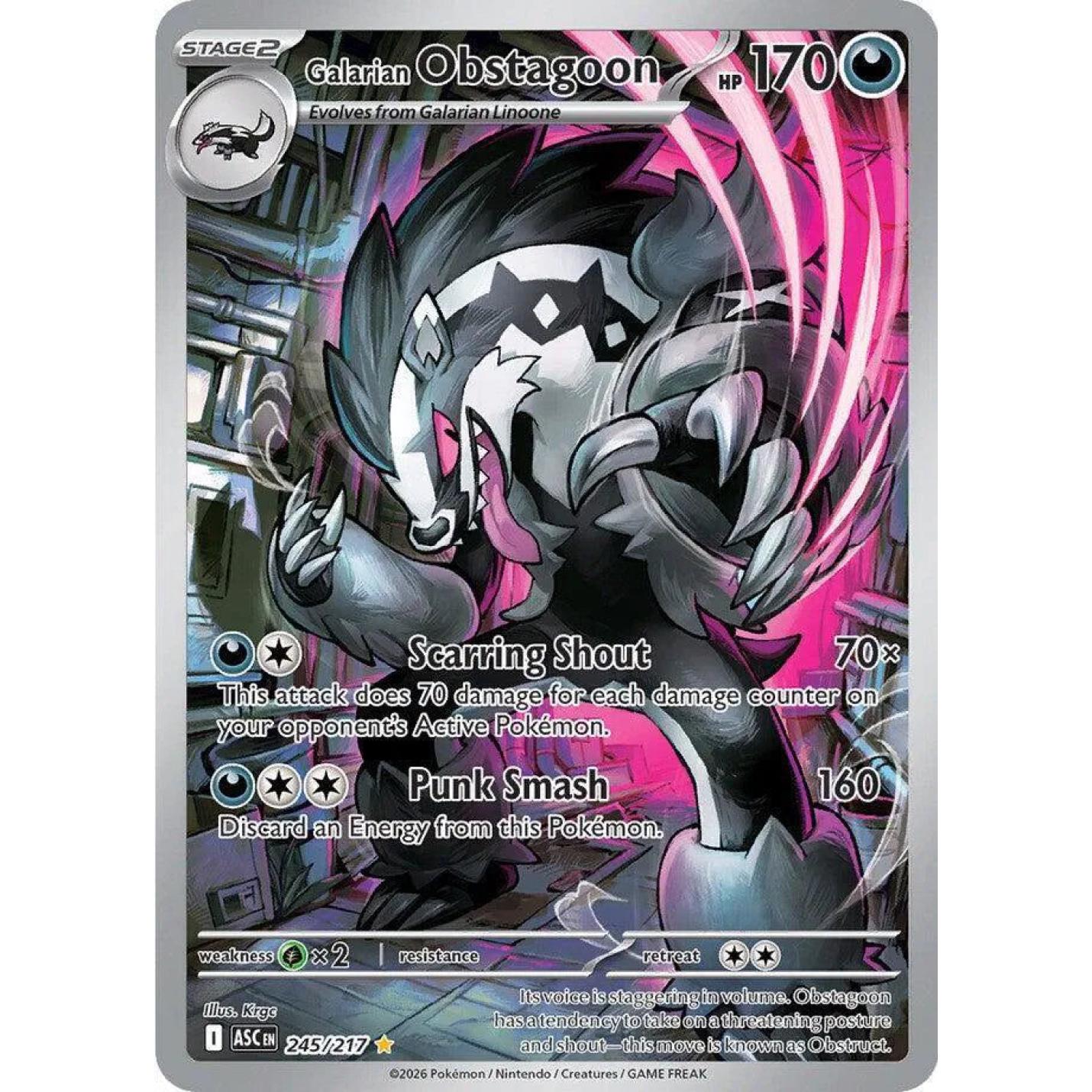 Galarian Obstagoon 245/217 - Ascended Heroes - Holofoil