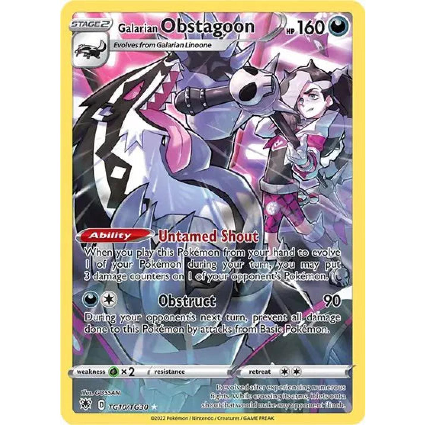 Galarian Obstagoon TG10/TG30 - Astral Radiance Trainer Gallery - Holofoil