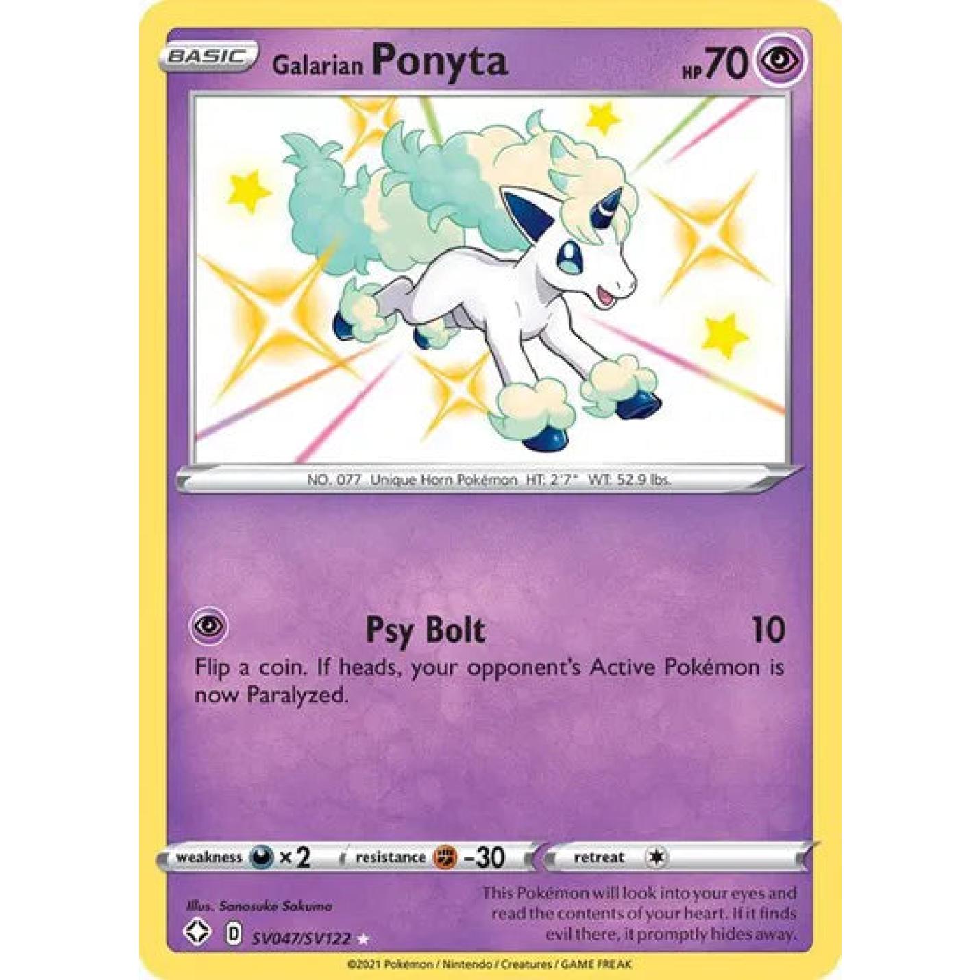 Galarian Ponyta SV047/SV122 - Shining Fates: Shiny Vault - Holofoil