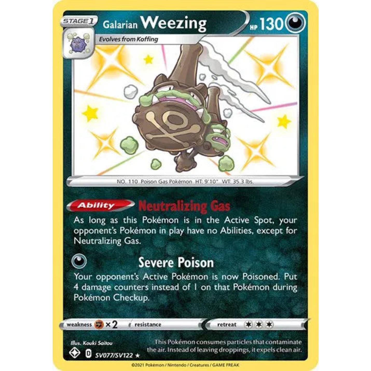 Galarian Weezing SV077/SV122 - Shining Fates: Shiny Vault - Holofoil