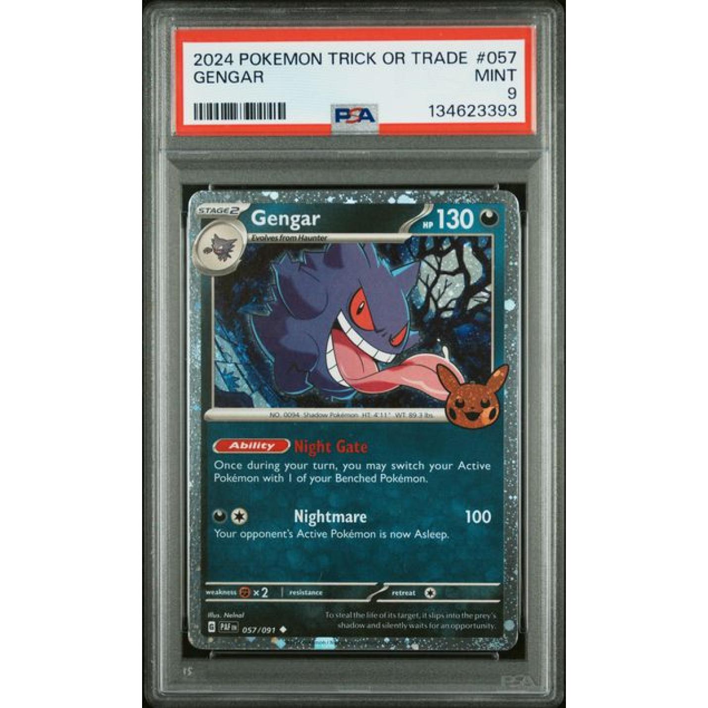 Gengar (PSA 9) 057/091 - Trick or Trade 2024 - Holofoil