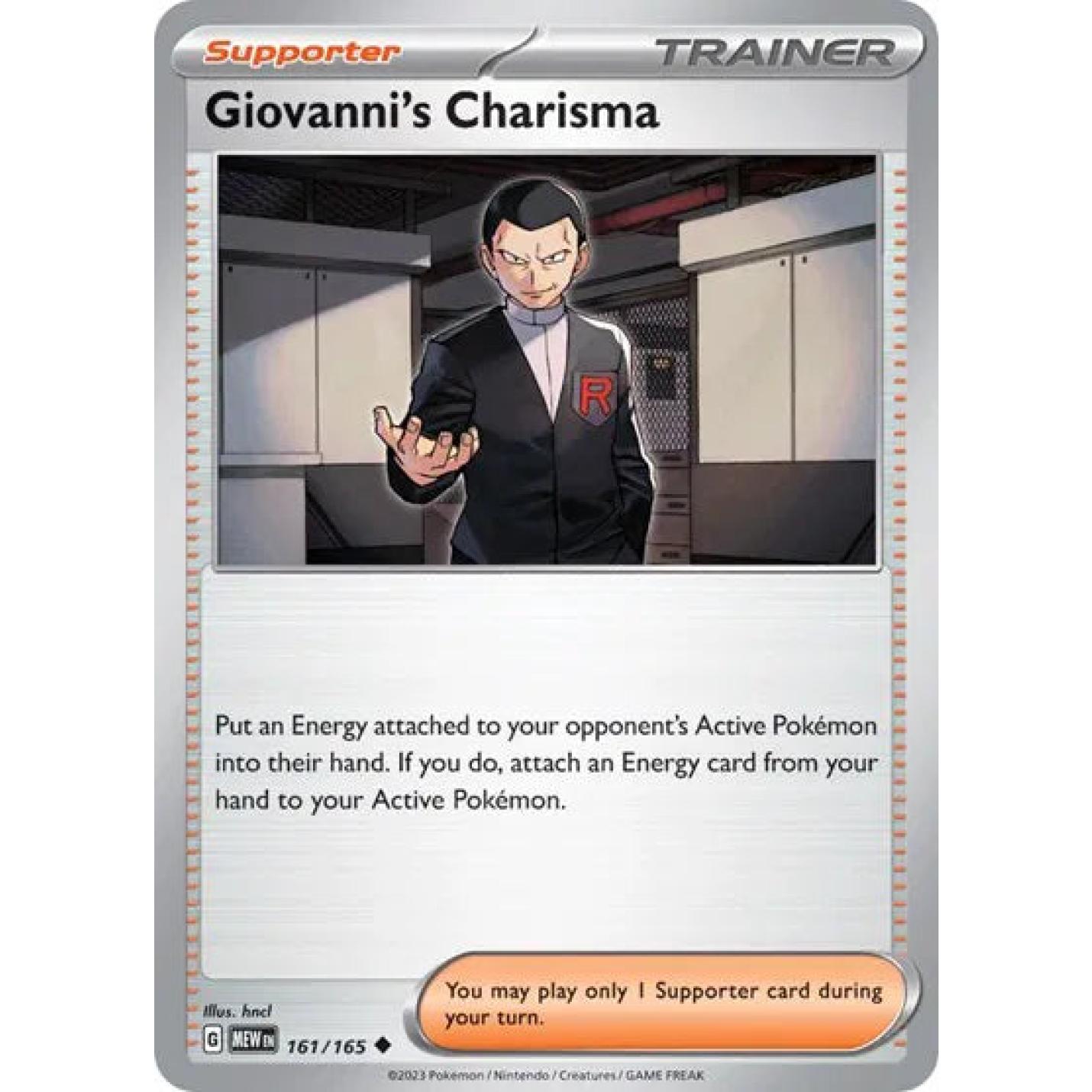 Giovanni's Charisma 161/165 - Scarlet & Violet 151 - Reverse Holofoil