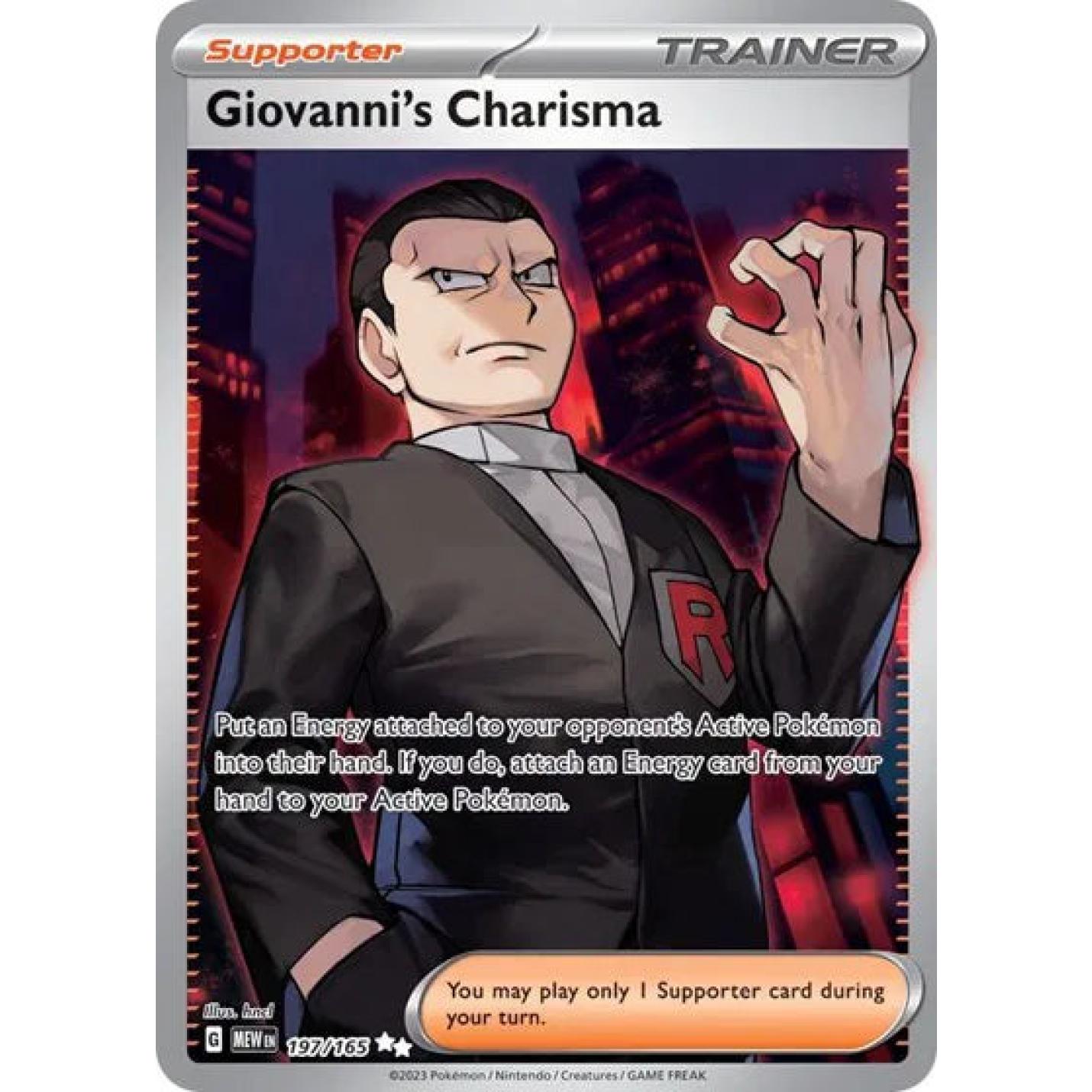 Giovanni's Charisma 197/165 - Scarlet & Violet 151 - Holofoil
