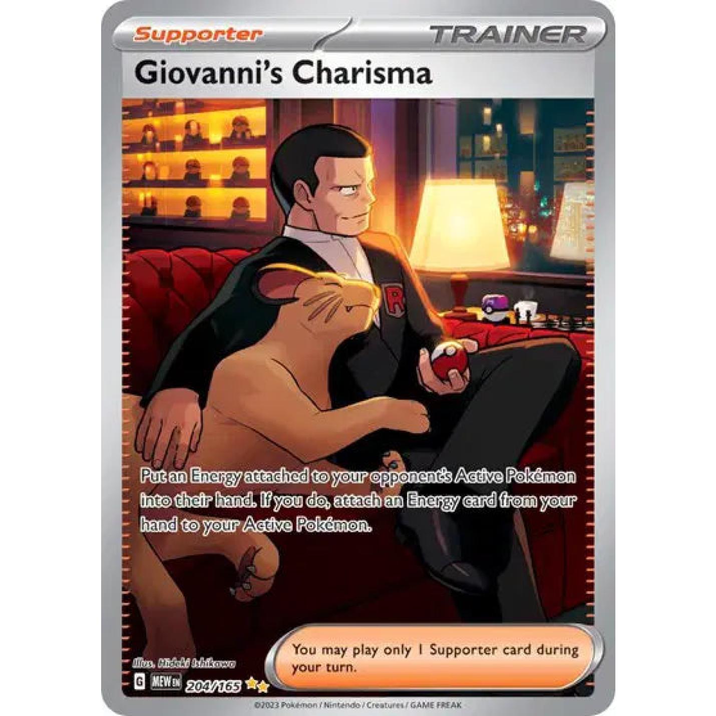Giovanni's Charisma 204/165 - Scarlet & Violet 151 - Holofoil