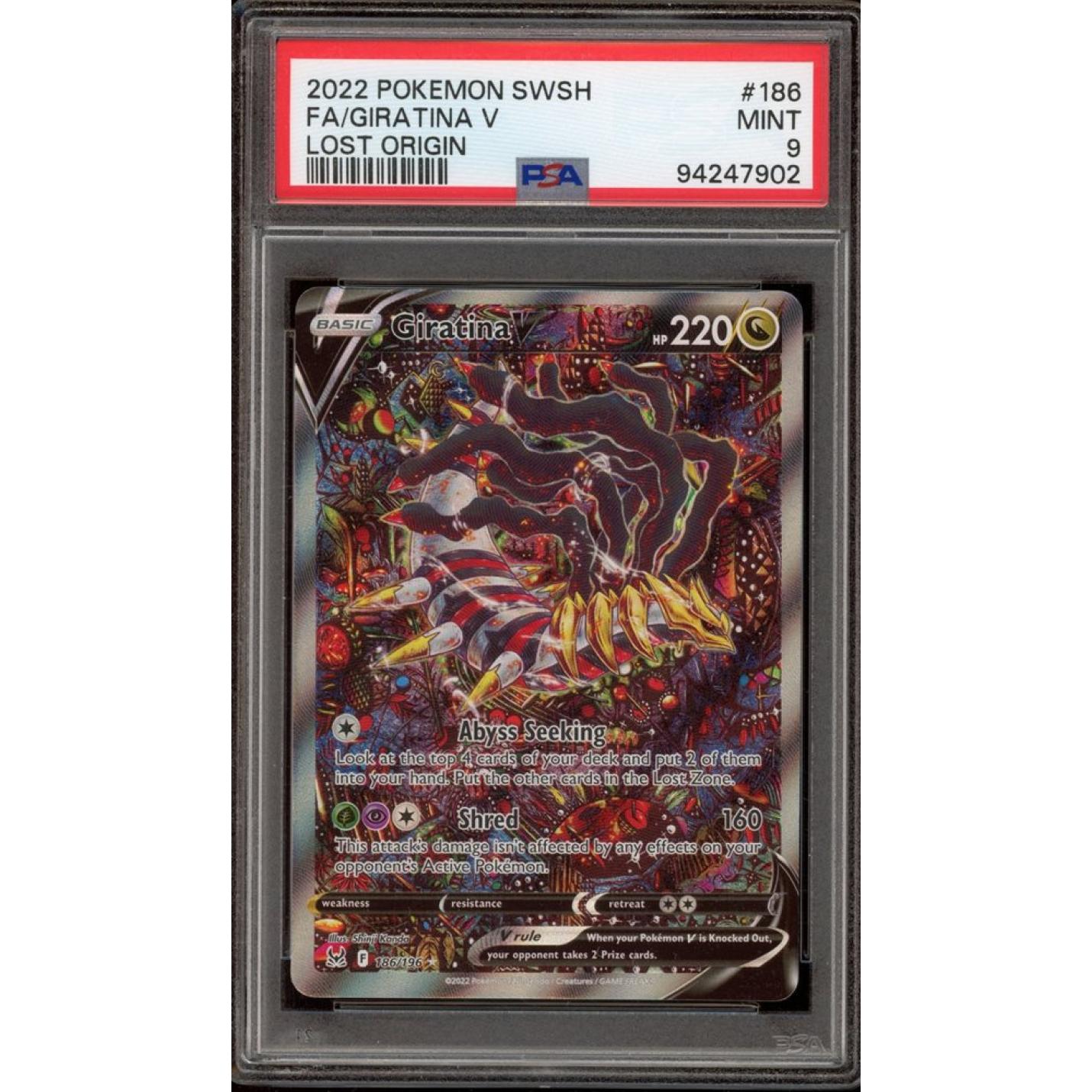 Giratina V (PSA 9) 186/196 - Lost Origin - Holofoil