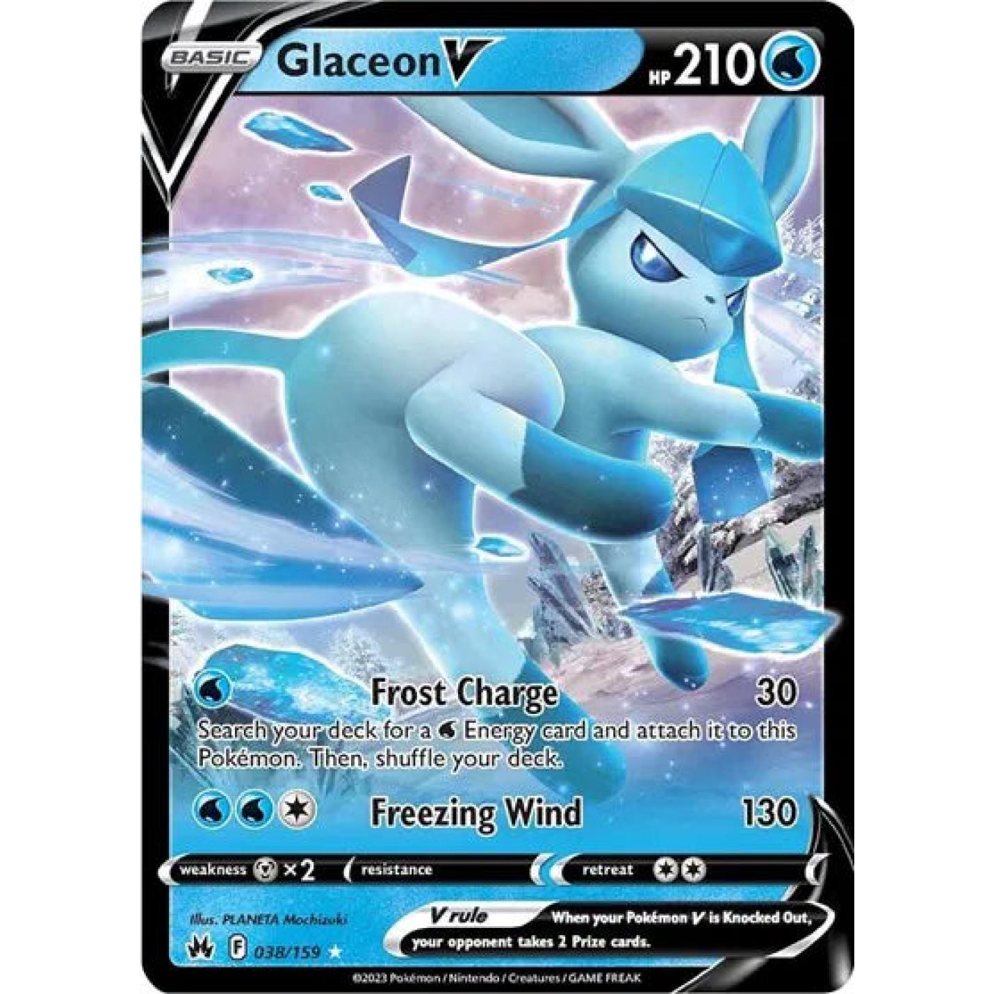 Glaceon V 038/159 - Crown Zenith - Holofoil