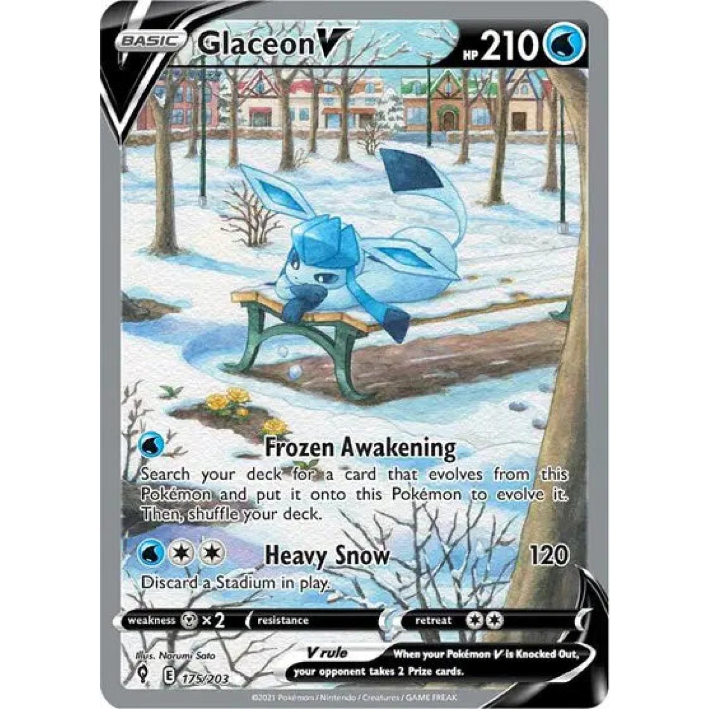 Glaceon V 175/203 - Evolving Skies - Holofoil
