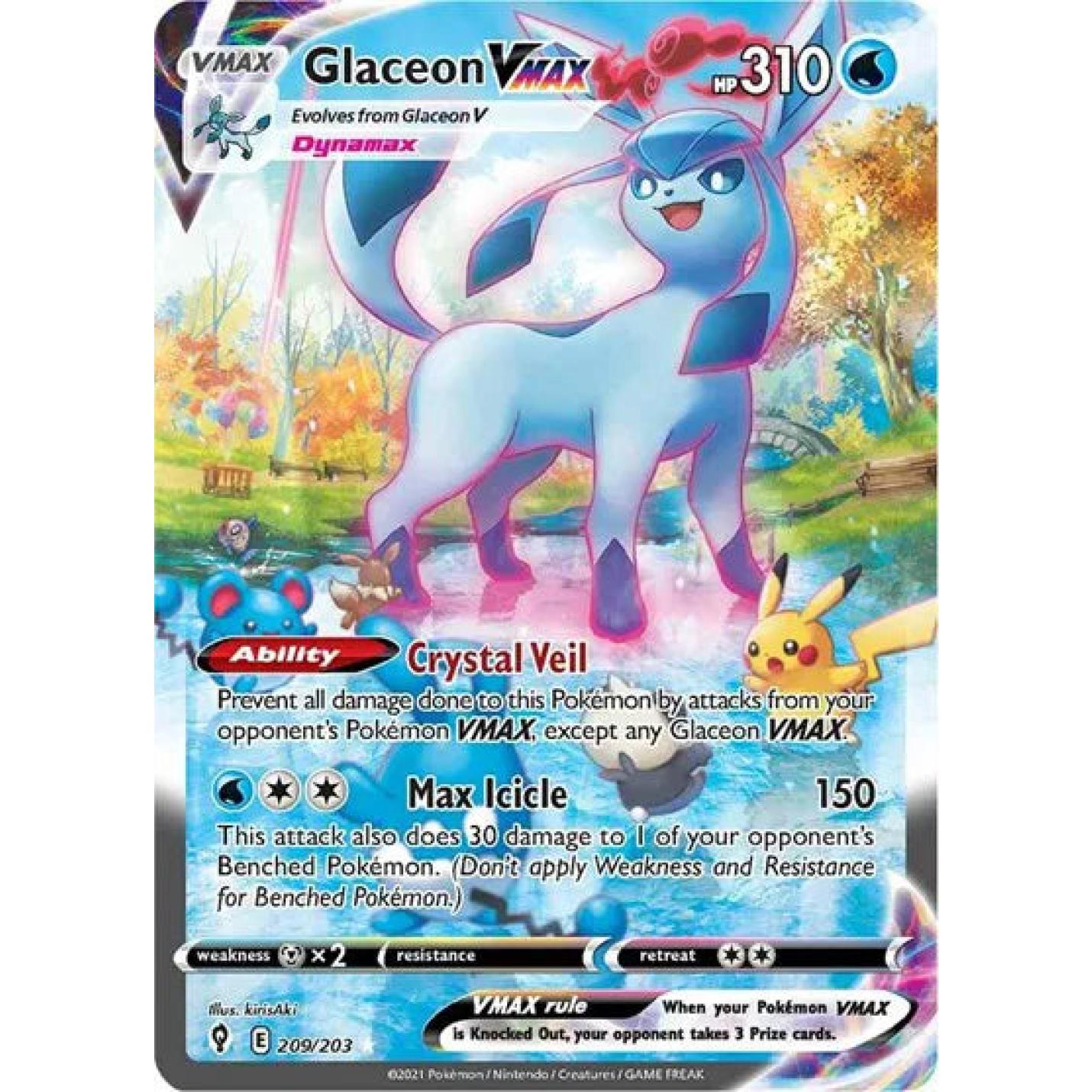 Glaceon VMAX 209/203 - Evolving Skies - Holofoil