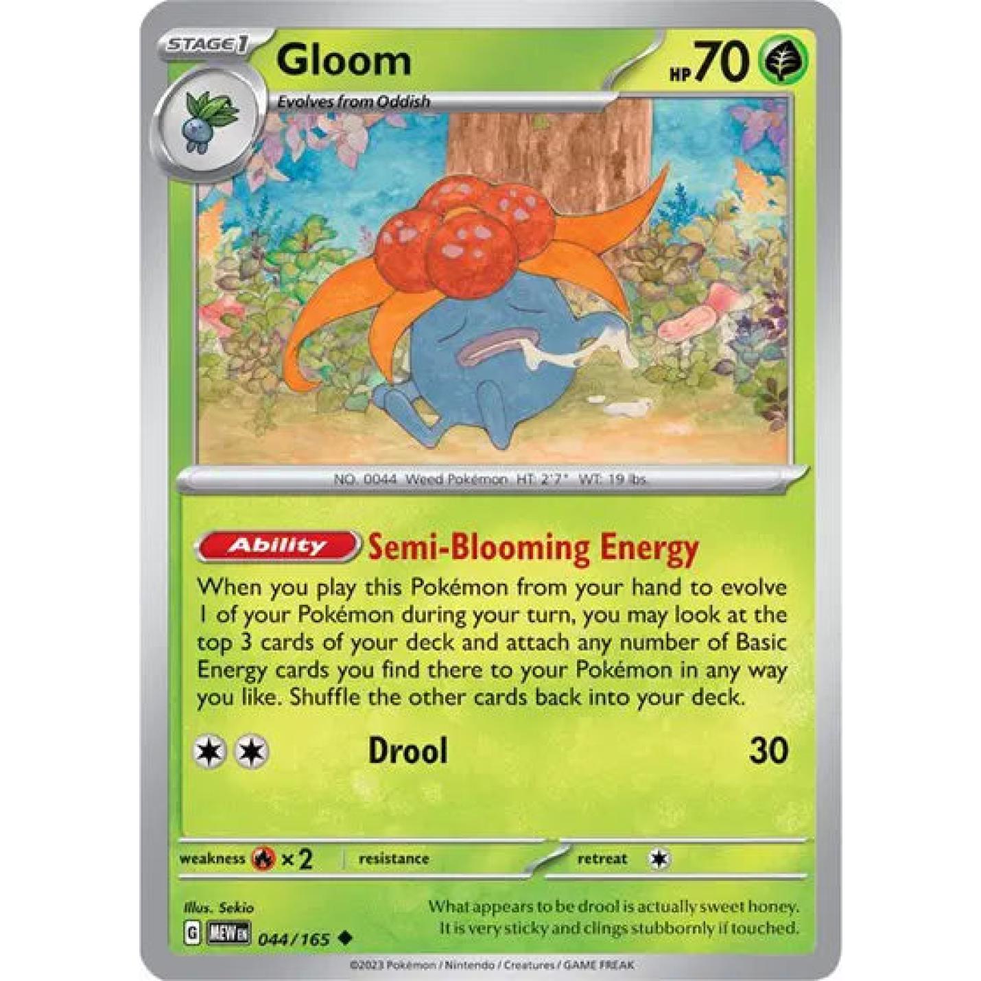 Gloom 044/165 - Scarlet & Violet 151 - Reverse Holofoil