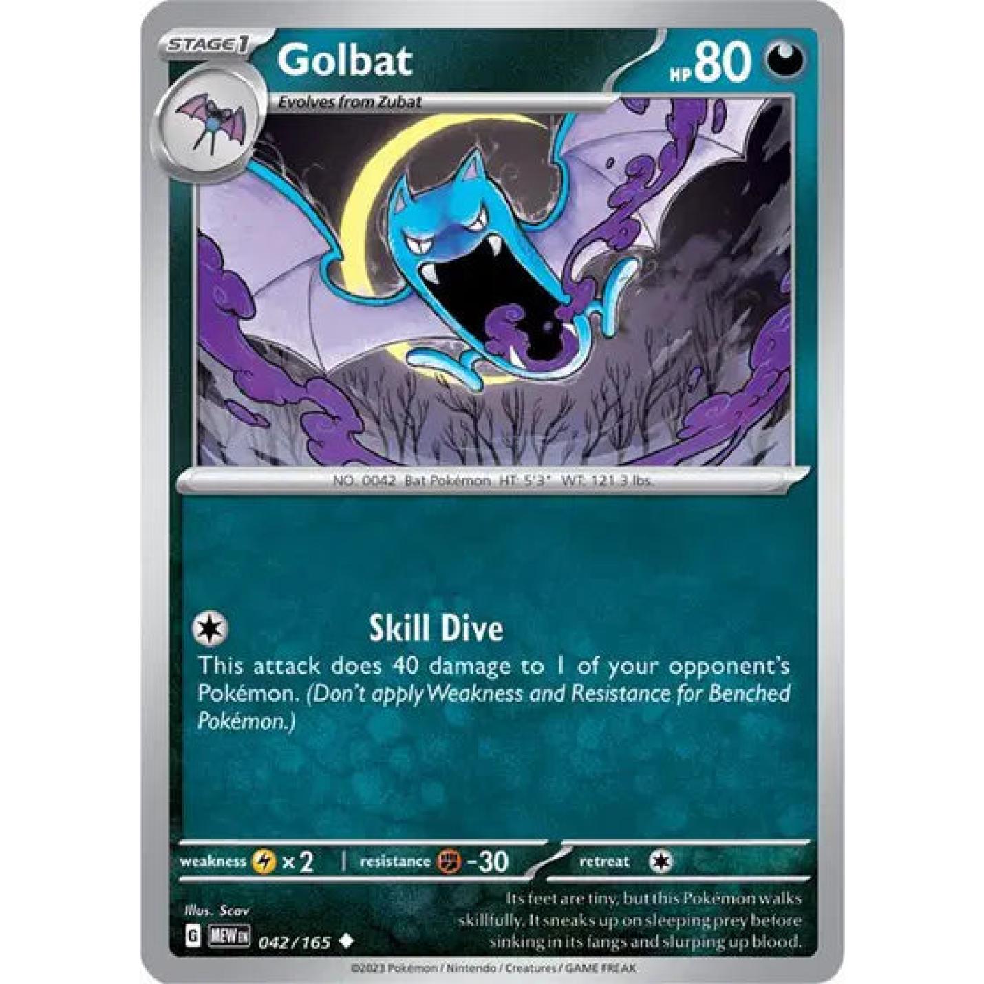 Golbat 042/165 - Scarlet & Violet 151 - Reverse Holofoil