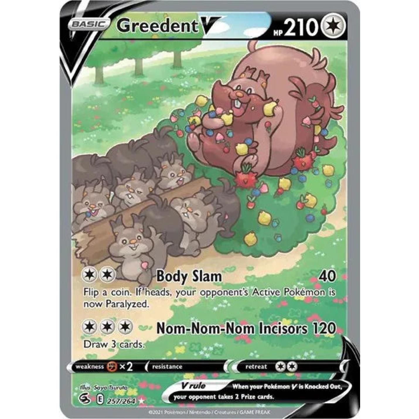 Greedent V 257/264 - Fusion Strike - Holofoil