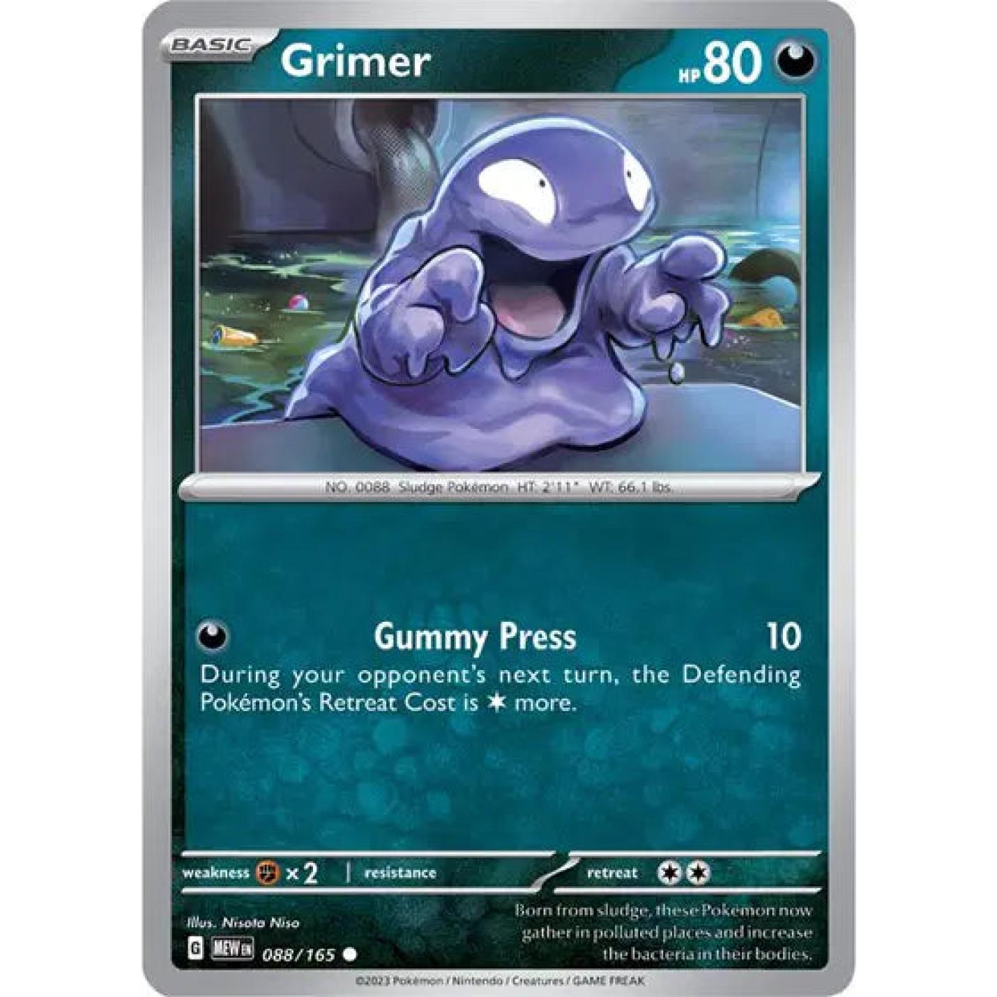 Grimer 088/165 - Scarlet & Violet 151 - Reverse Holofoil