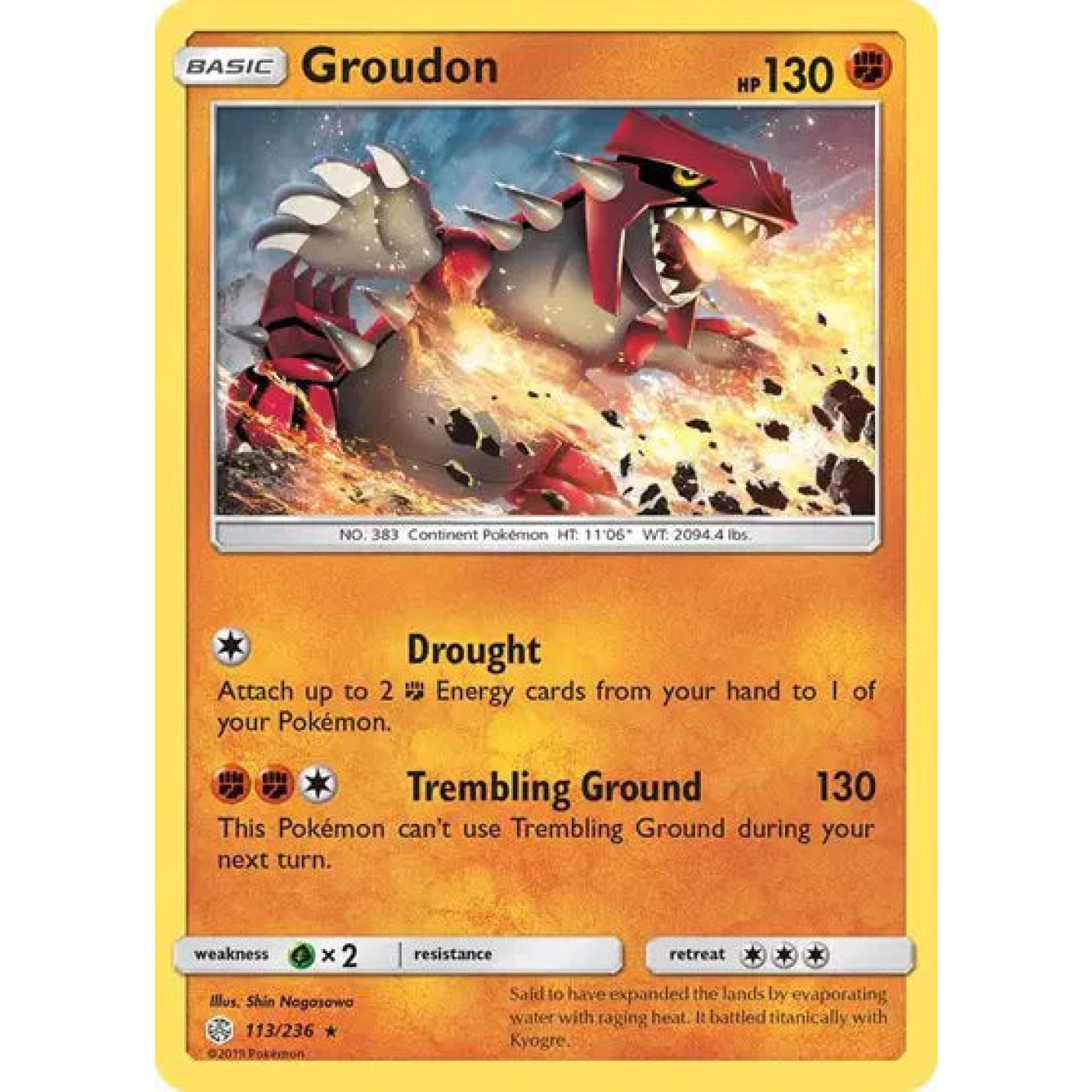 Groudon 113/236 - Cosmic Eclipse - Reverse Holofoil