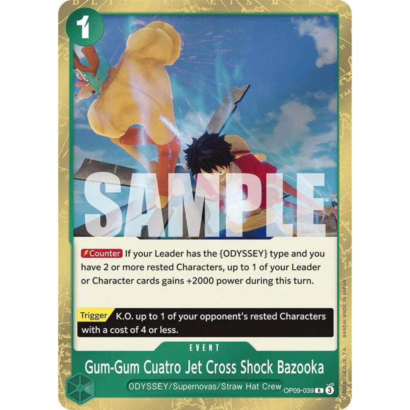 Gum-Gum Cuatro Jet Cross Shock Bazooka OP09-039 - Emperors in the New World - Foil