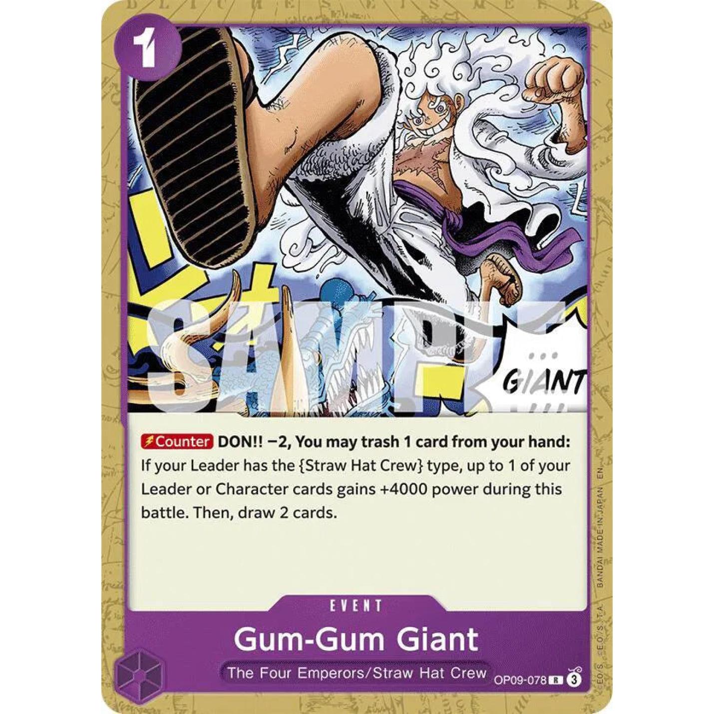 Gum-Gum Giant (Reprint) OP09-078 - Starter Deck 26: PURPLE/BLACK Monkey.D.Luffy - Normal