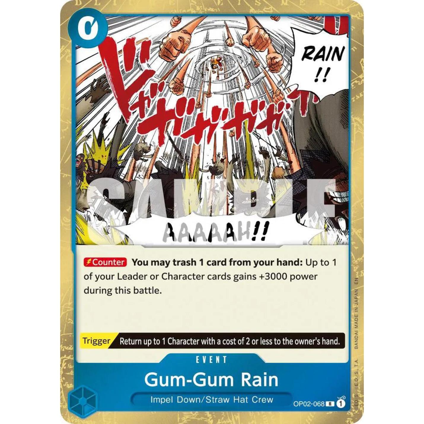 Gum-Gum Rain (Reprint) OP02-068 - The Best Vol.2 - Foil