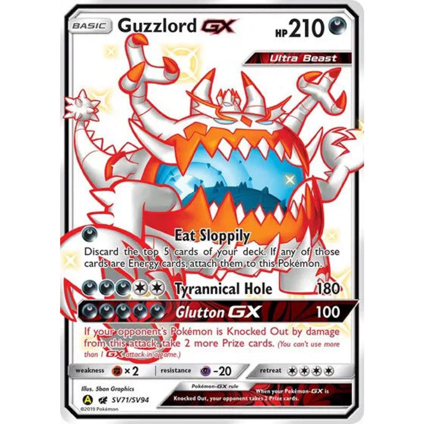 Guzzlord GX SV71/SV94  - Hidden Fates: Shiny Vault - Holofoil