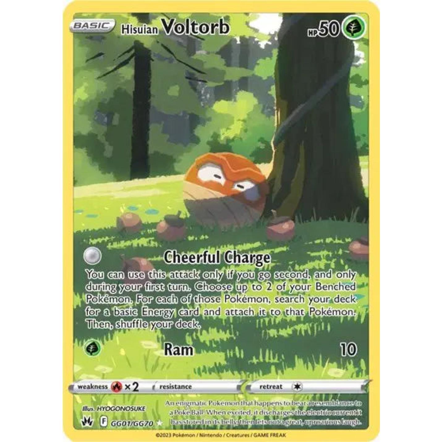 Hisuian Voltorb GG01/GG70 - Crown Zenith: Galarian Gallery - Holofoil
