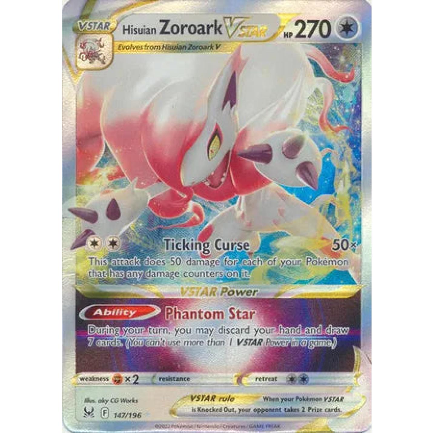 Hisuian Zoroark VSTAR 147/196 - Lost Origin - Holofoil