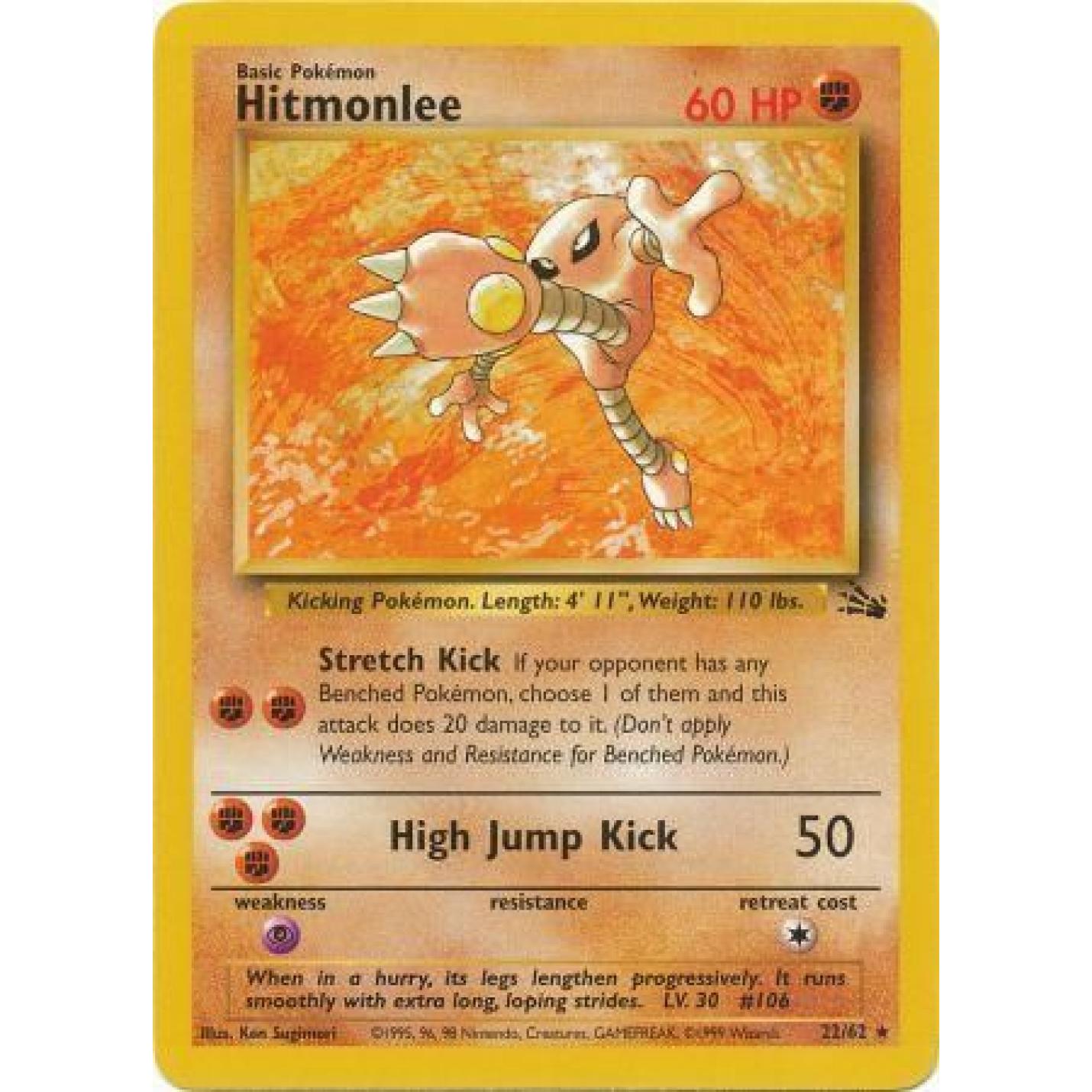 Hitmonlee 22/62 - Fossil (Unlimited) - Normal