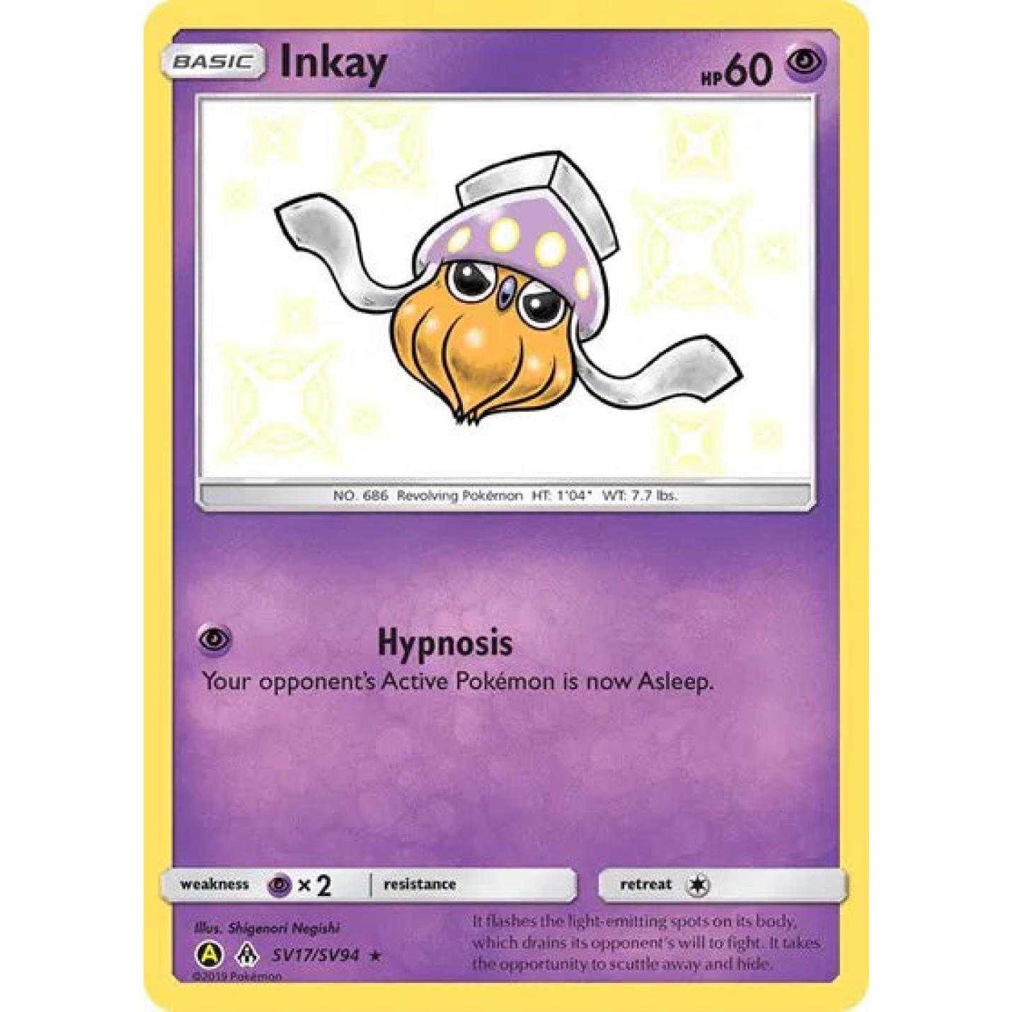 Inkay SV17/SV94 - Hidden Fates: Shiny Vault - Holofoil