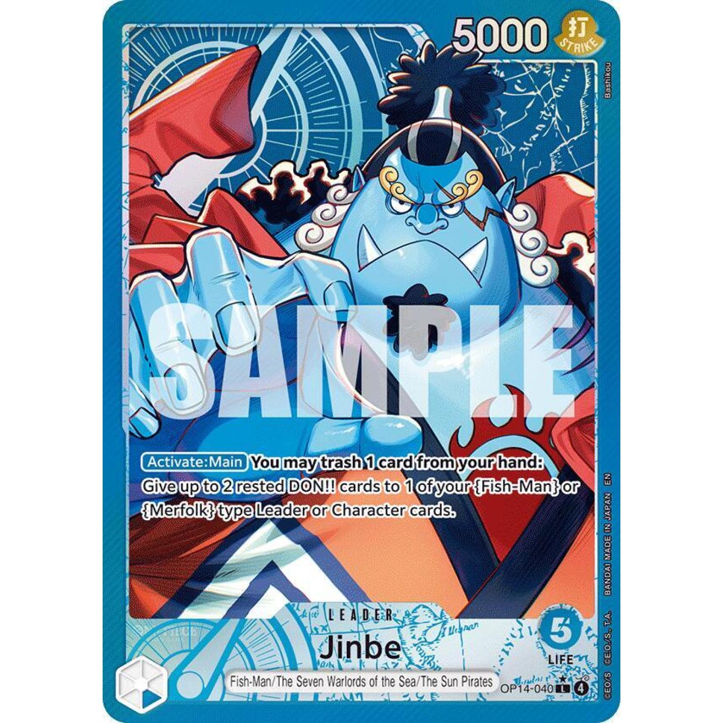 Jinbe (Alternate Art) OP14-040 - The Azure Sea's Seven - Foil