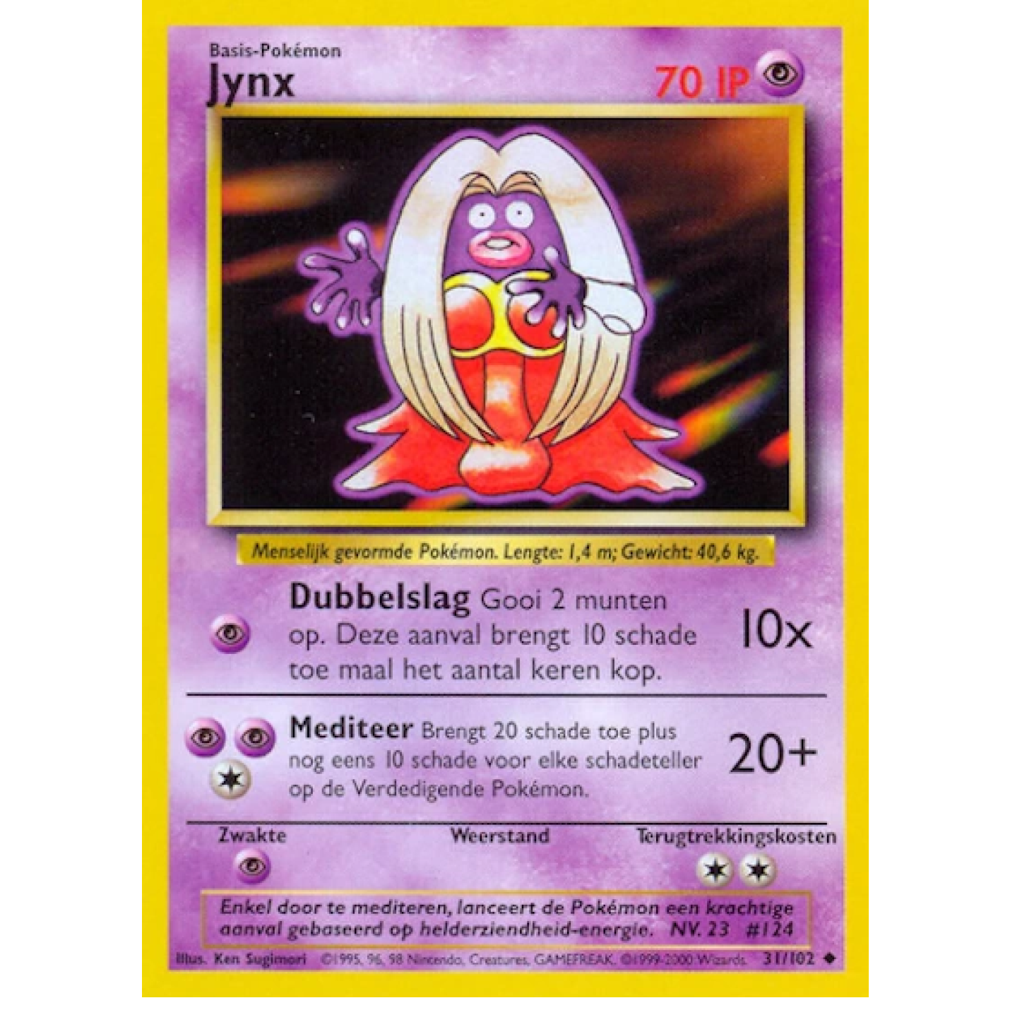 Jynx (NL) 31/102 - Base Set (Unlimited) - Normal