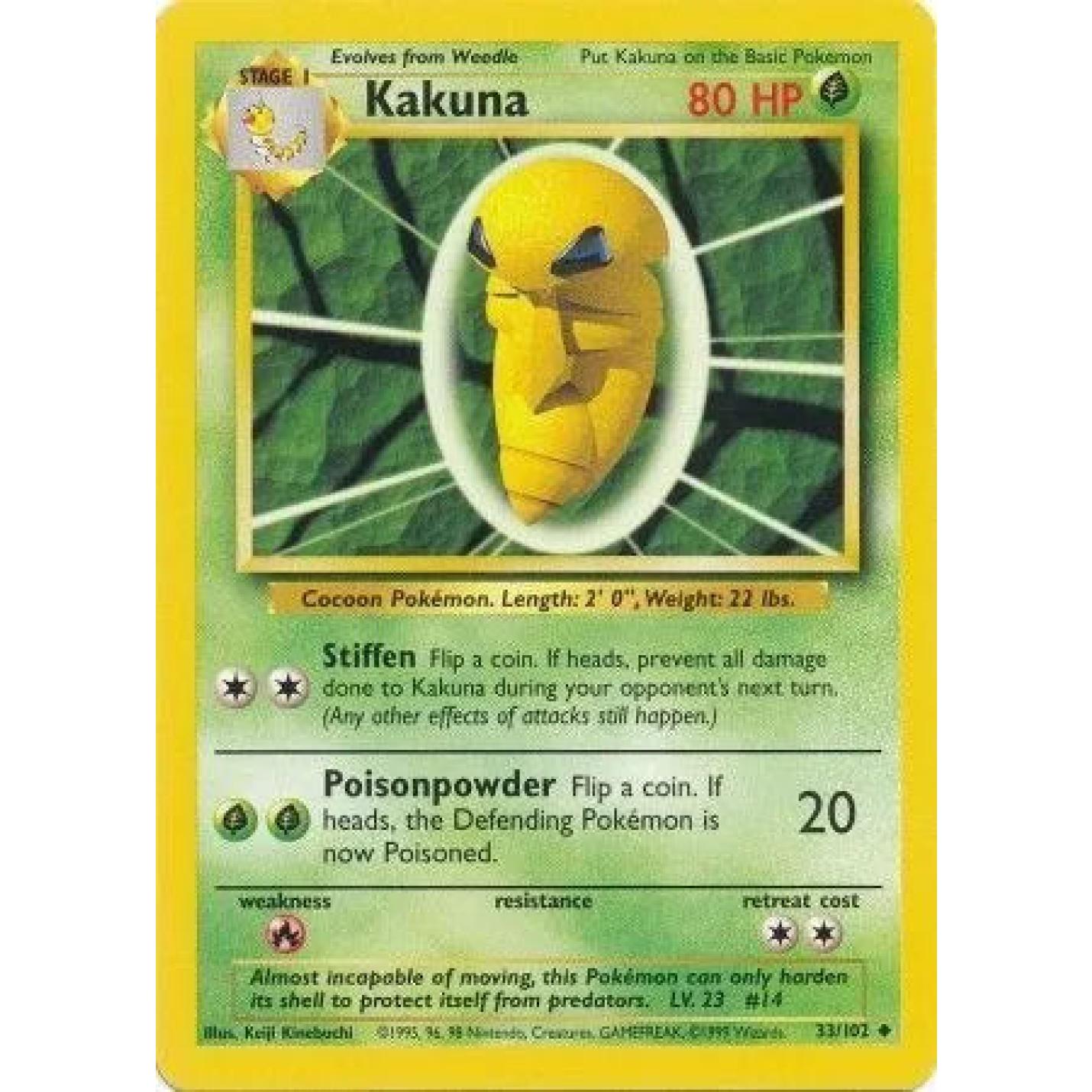 Kakuna 33/102 - Base Set (Unlimited) - Normal