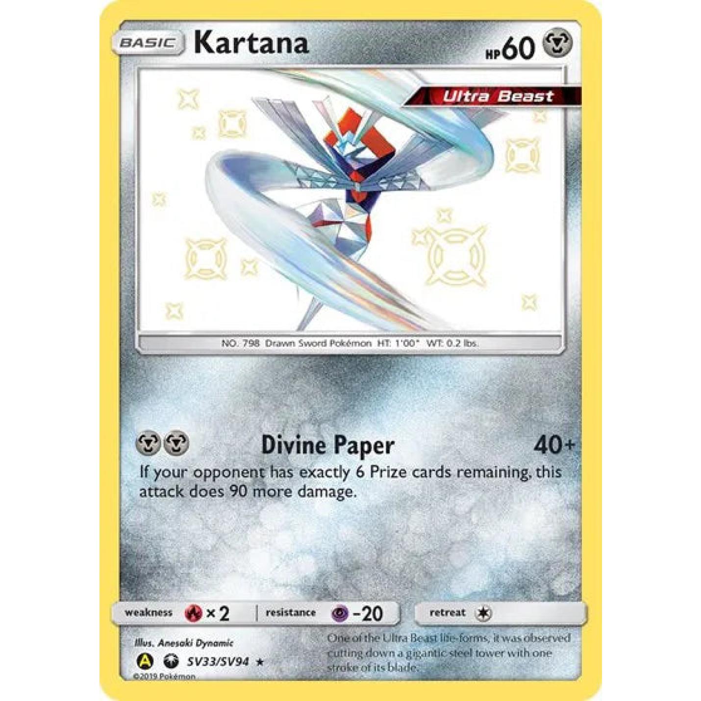 Kartana SV33/SV94 - Hidden Fates: Shiny Vault - Holofoil