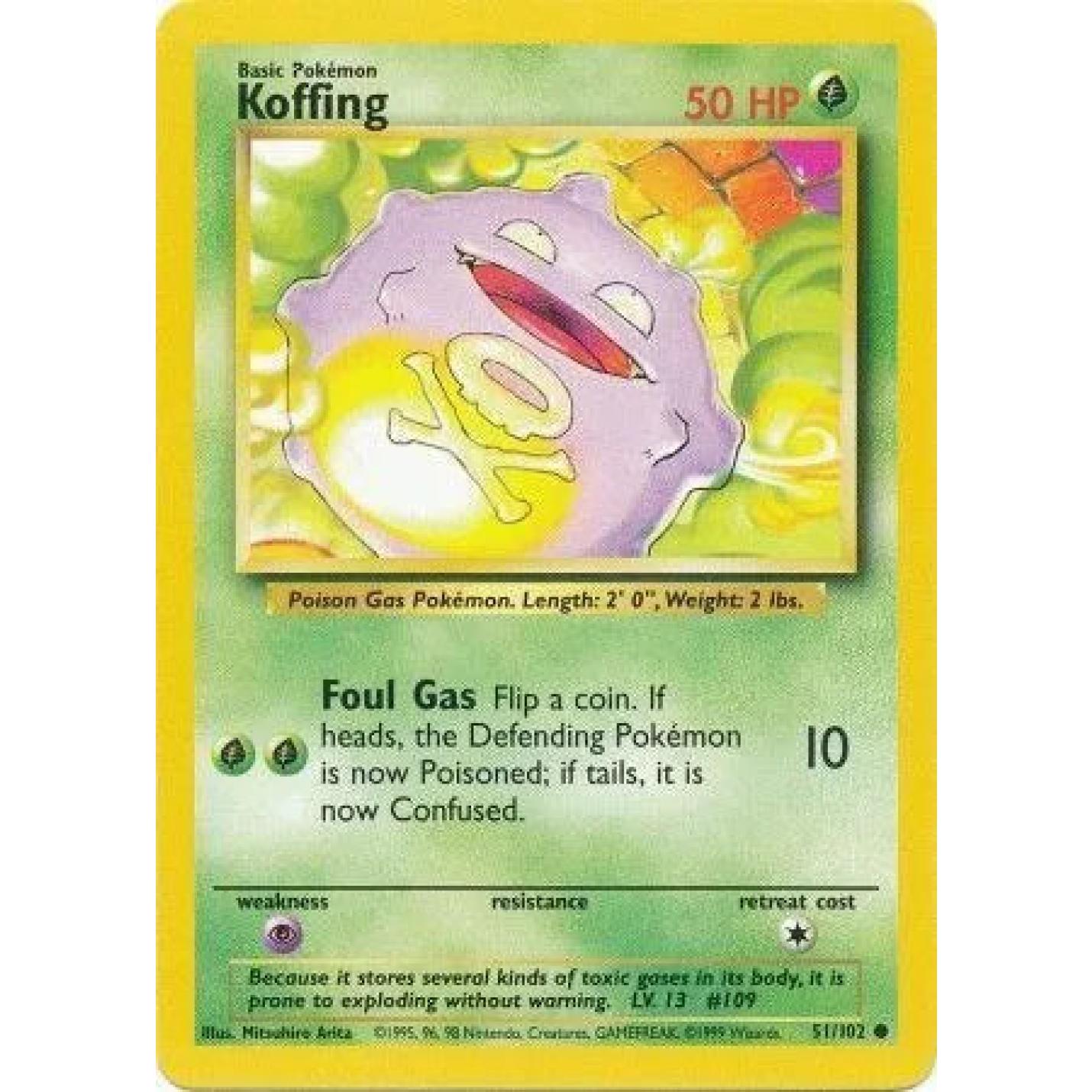 Koffing 51/102 - Base Set (Unlimited) - Normal