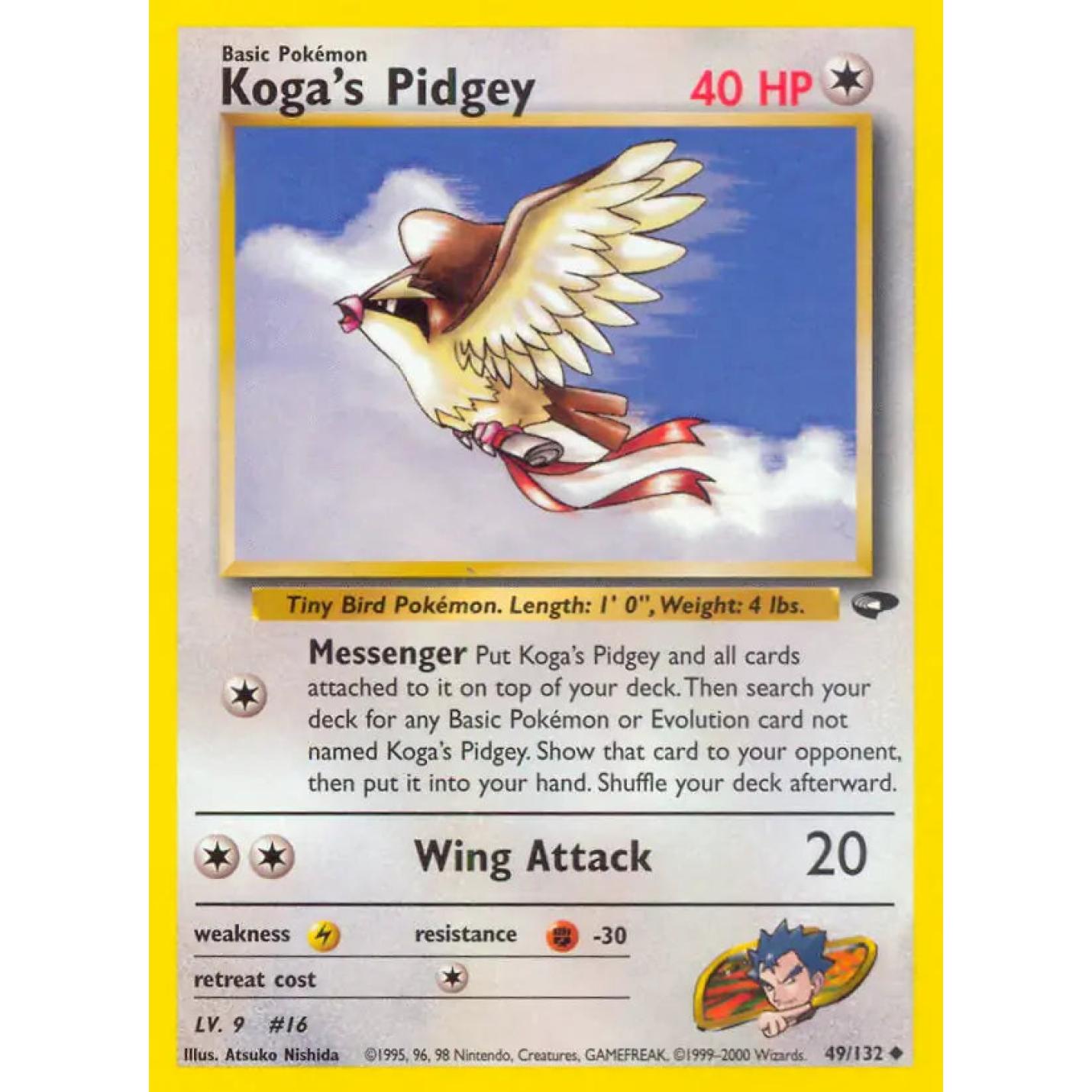Koga's Pidgey 49/132 - Gym Challenge (Unlimited) - Normal
