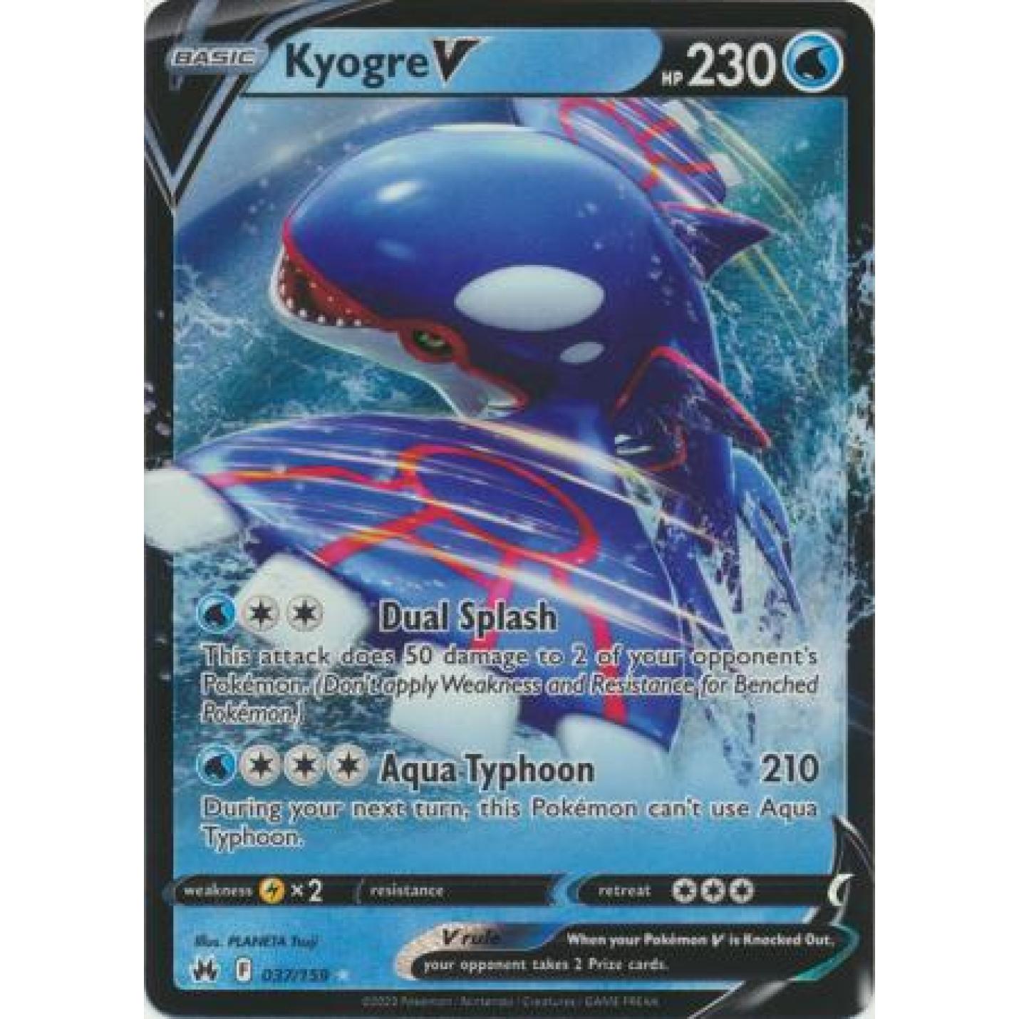 Kyogre V 037/159 - Crown Zenith - Holofoil