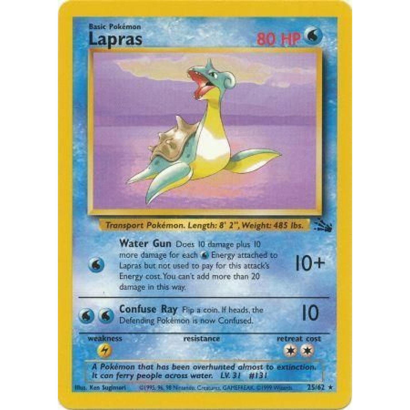 Lapras 25/62 - Fossil (Unlimited) - Normal