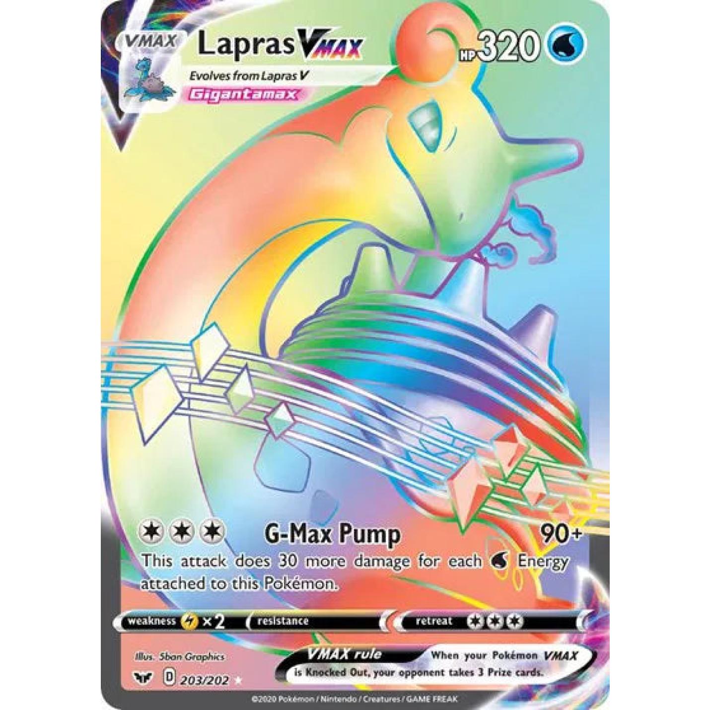 Lapras VMAX 203/202 - Sword & Shield - Holofoil