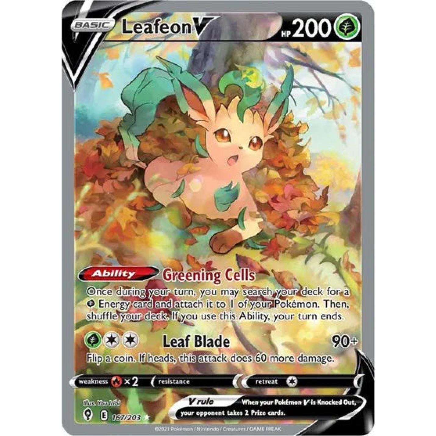 Leafeon V 167/203 - Evolving Skies - Holofoil