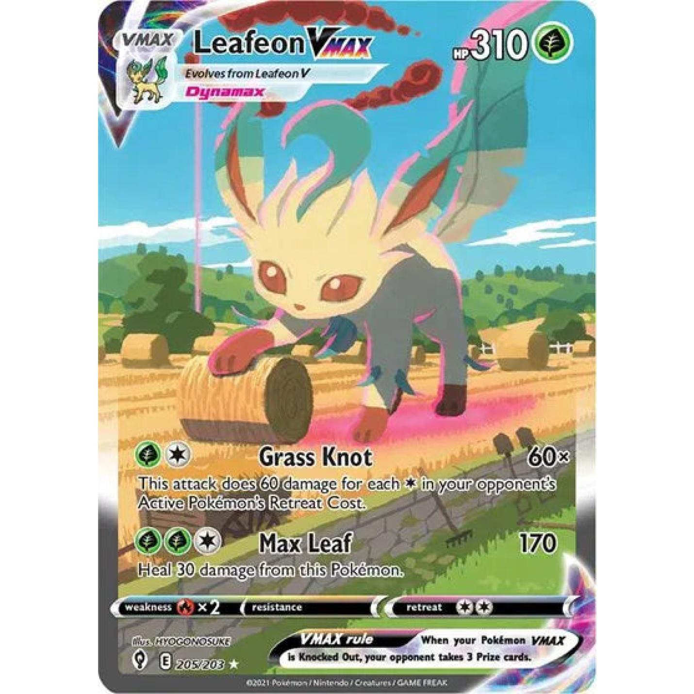 Leafeon VMAX 205/203 - Evolving Skies - Holofoil