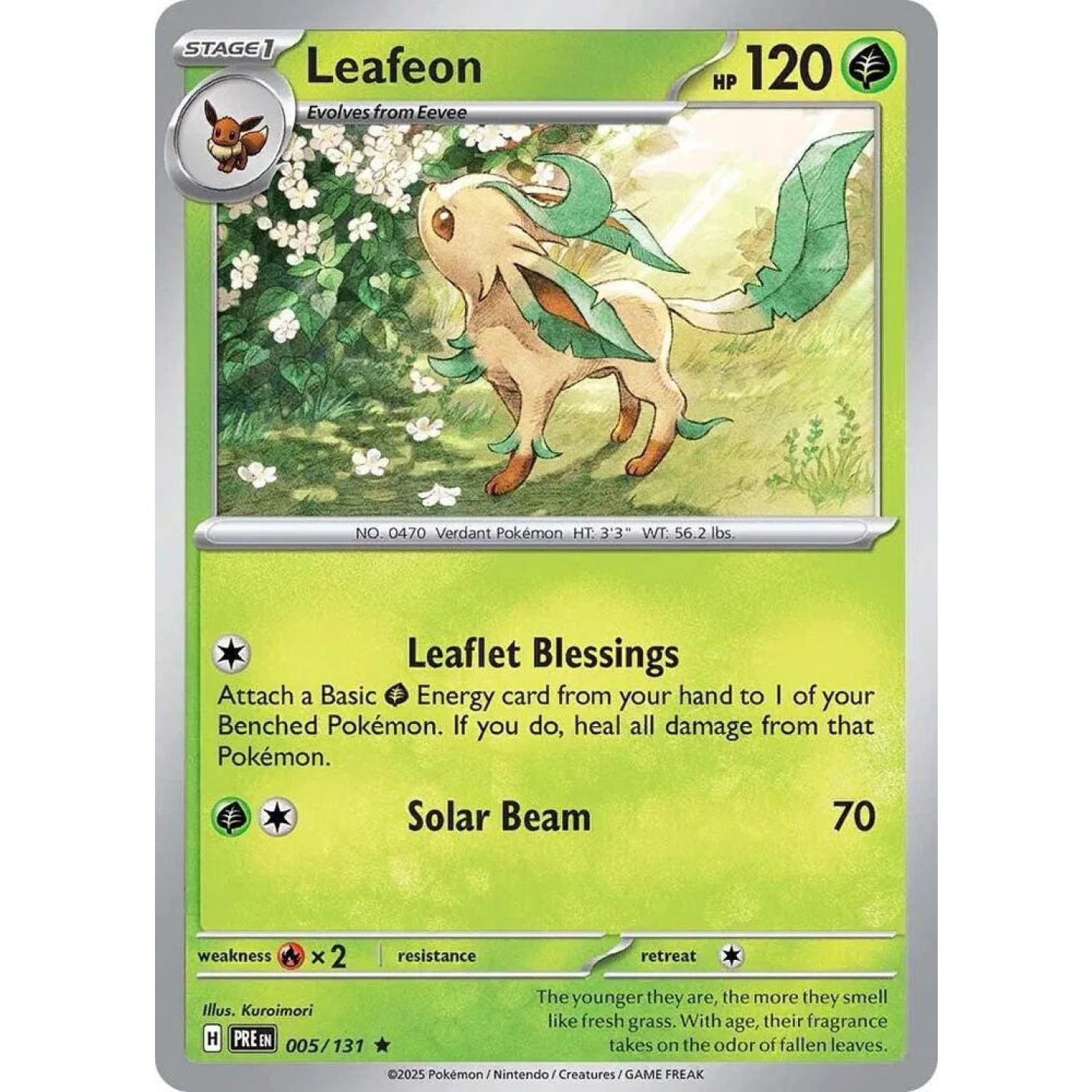 Leafeon 005/131 – Prismatic Evolutions – Holofoil