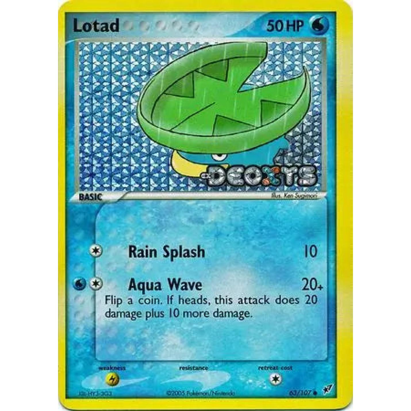 Lotad 63/107 - EX Deoxys - Reverse Holofoil