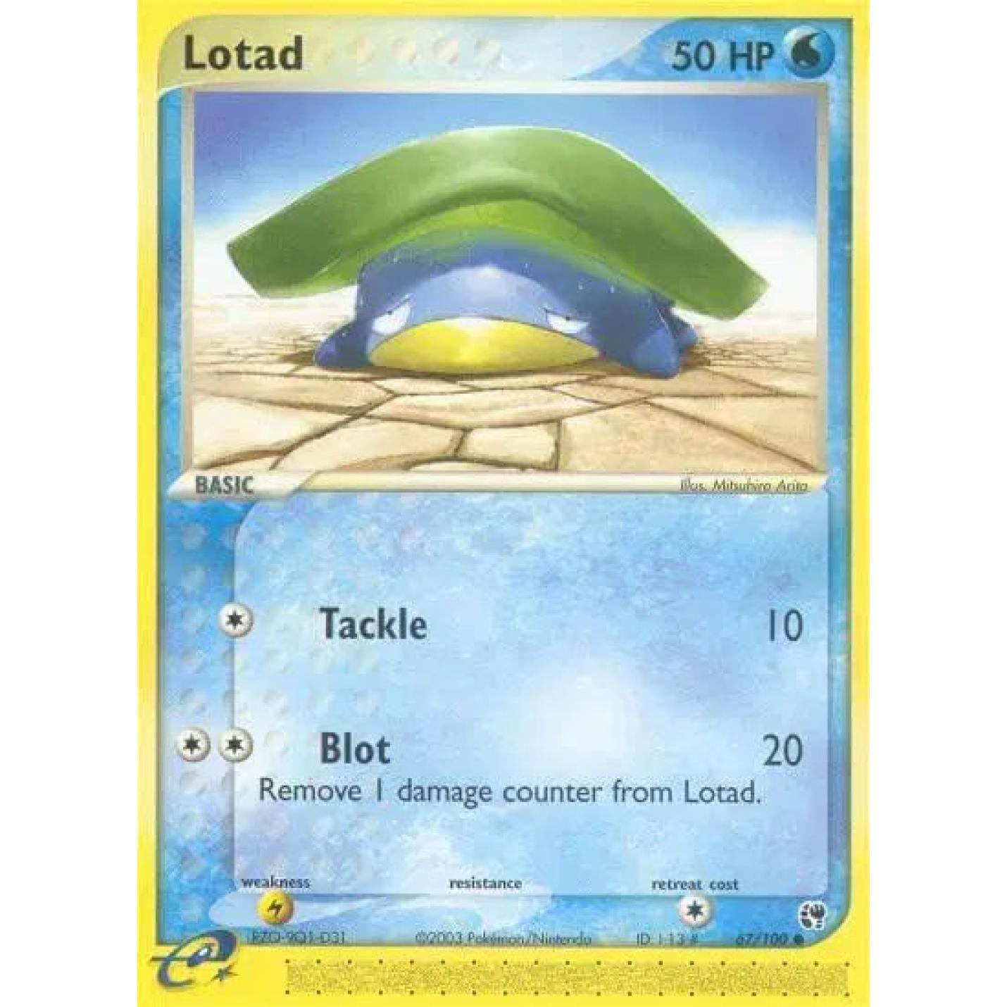 Lotad 67/100 - EX Sandstorm - Normal