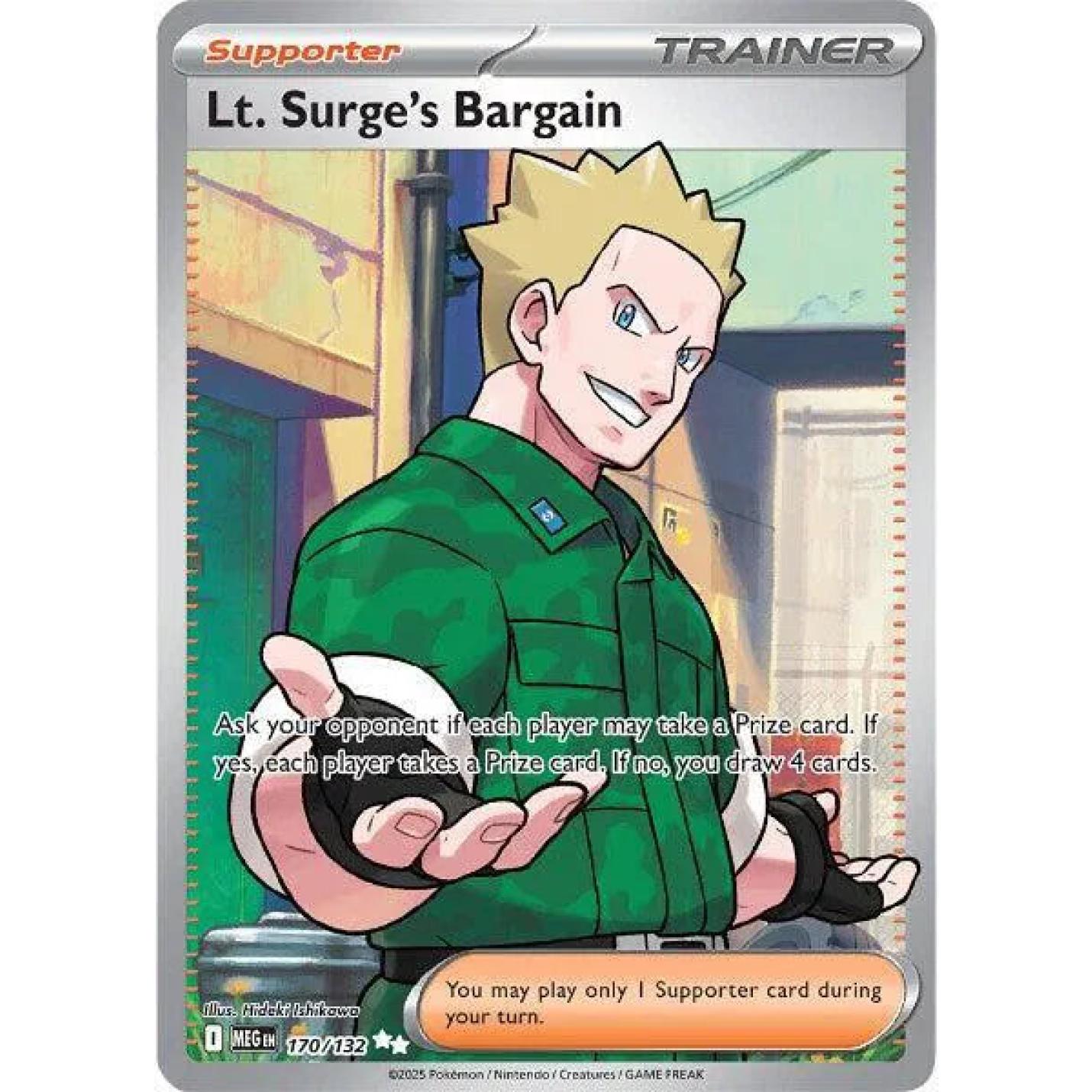 Lt. Surge's Bargain 170/132 - Mega Evolution - Holofoil