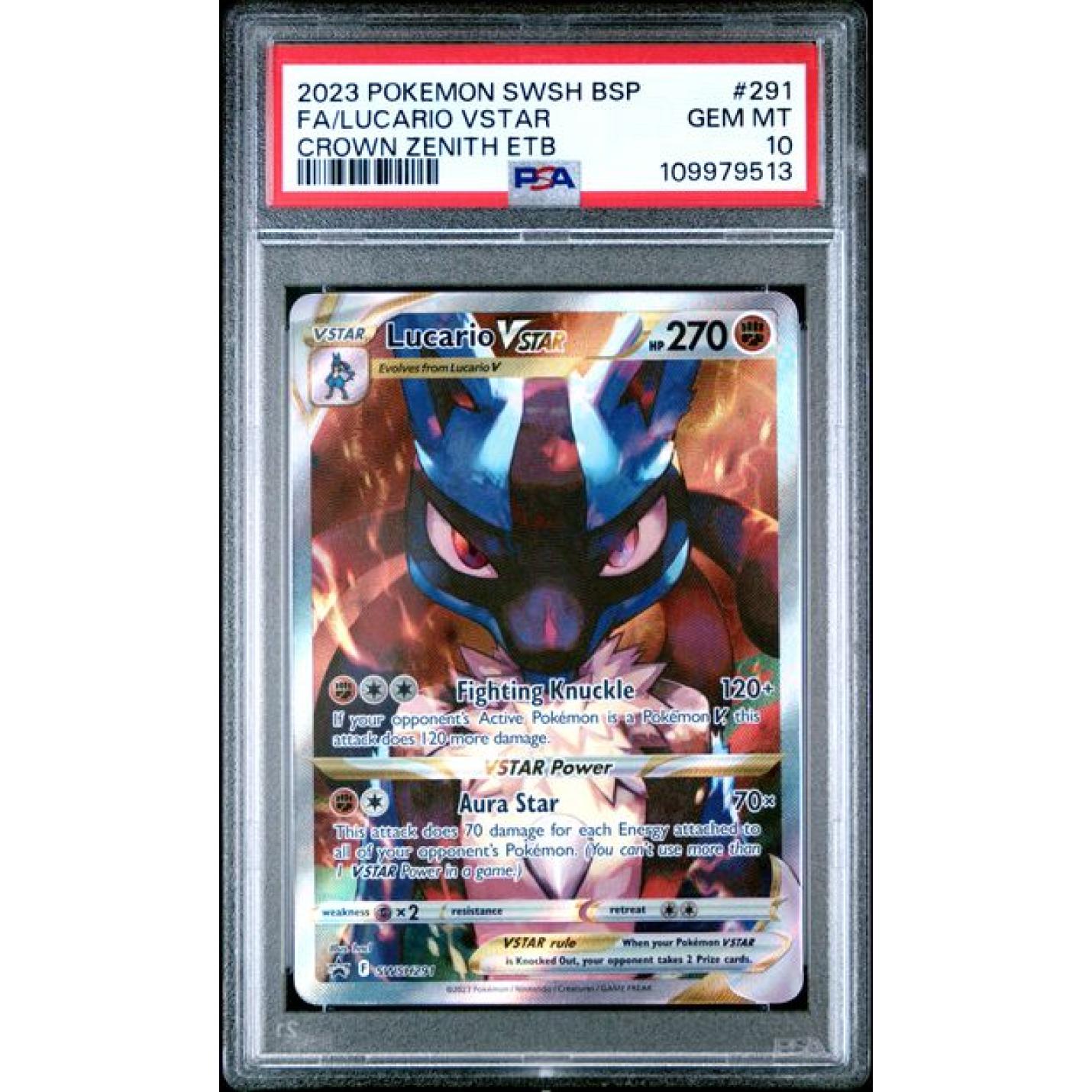 Lucario VSTAR (PSA 10) SWSH291 - Sword & Shield Promo - Holofoil