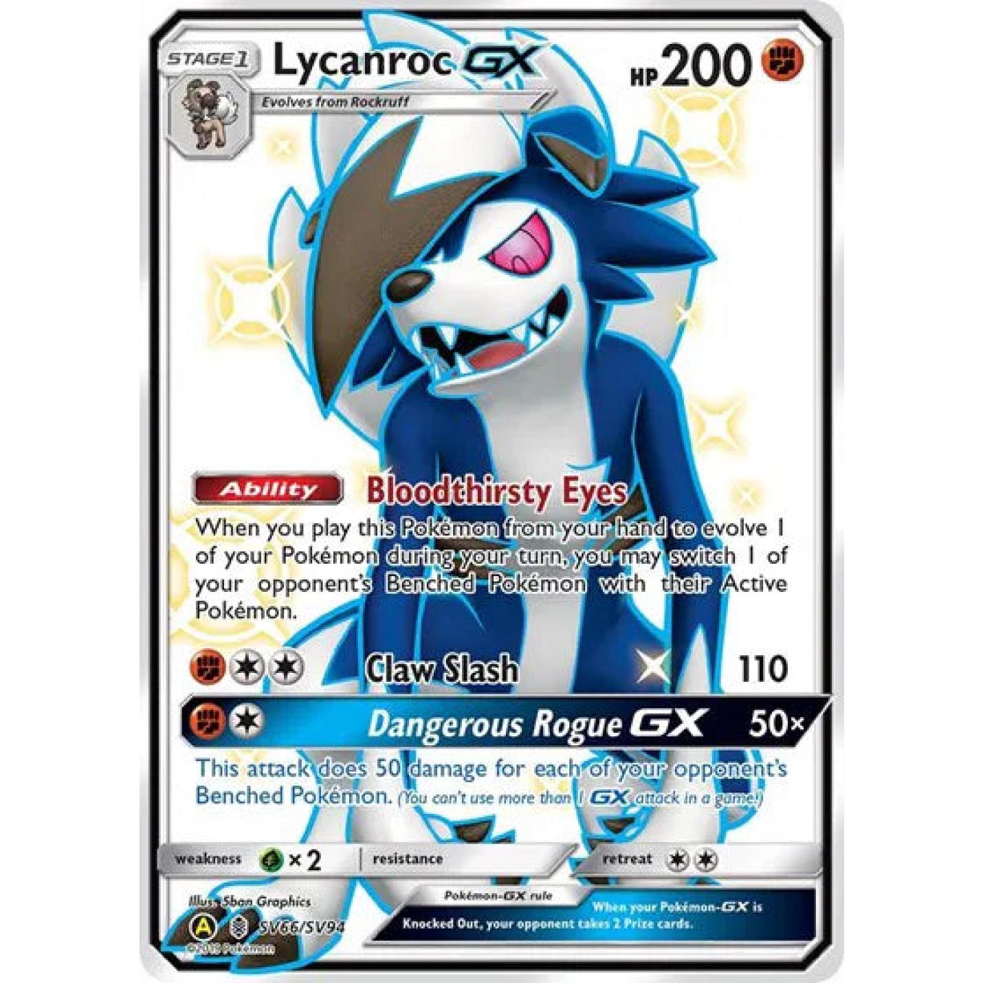 Lycanroc GX SV66/SV94 - Hidden Fates: Shiny Vault - Holofoil