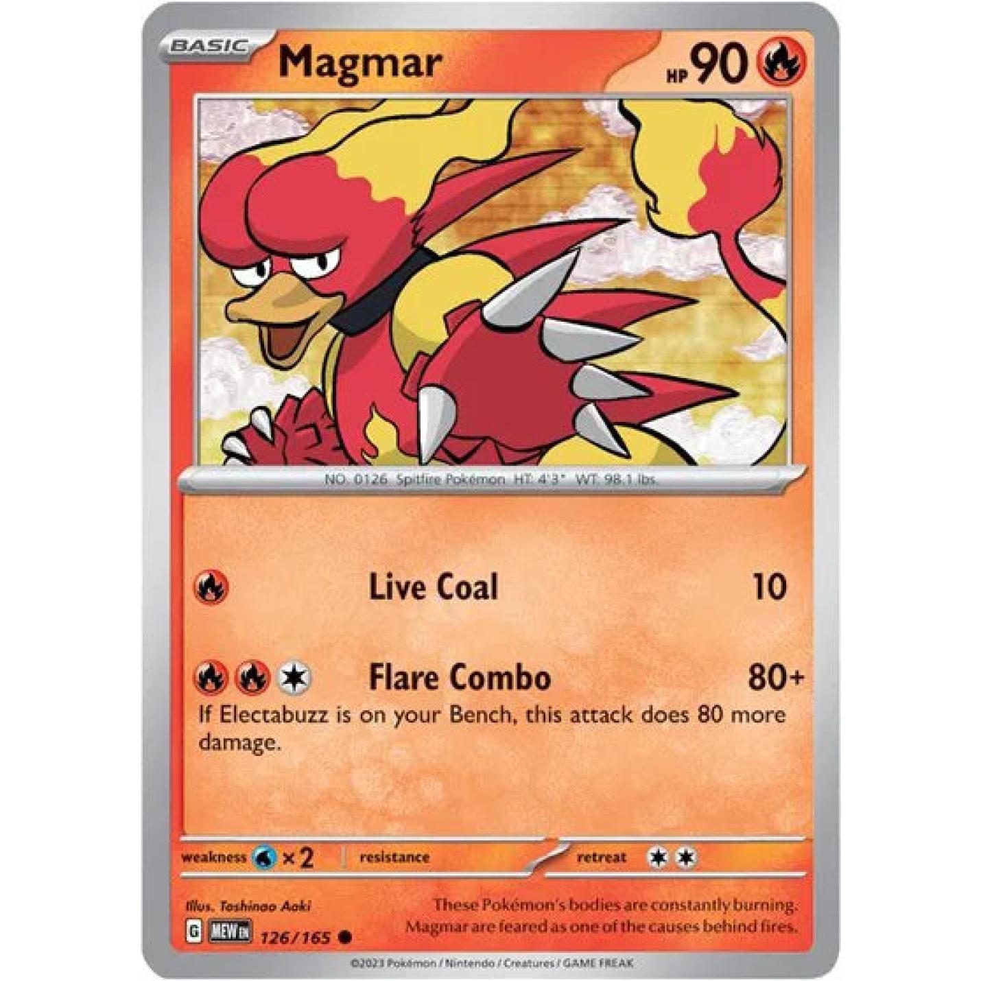 Magmar 126/165 - Scarlet & Violet 151 - Reverse Holofoil